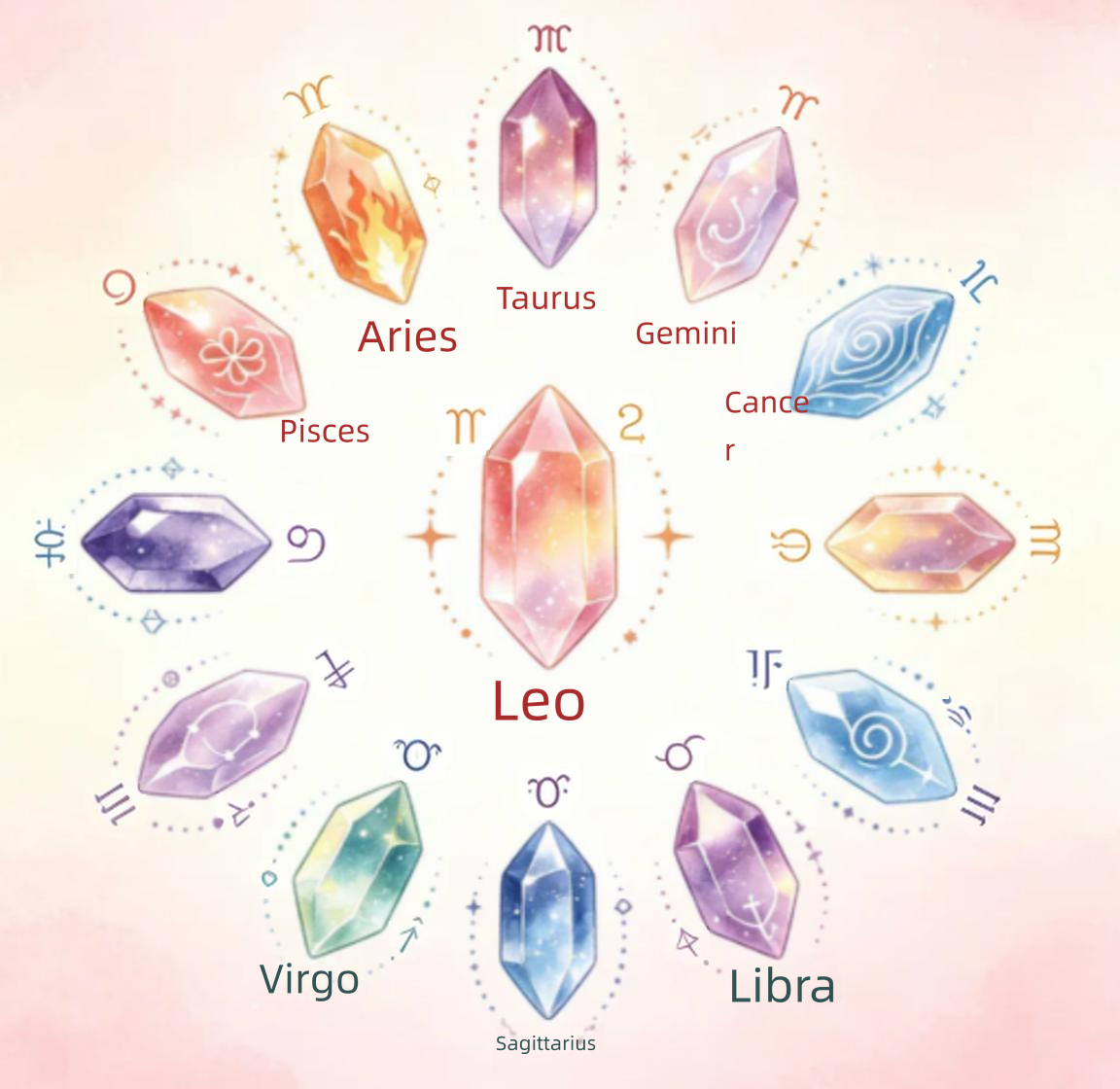 🌙 Zodiac Crystal Guide – Find Your Perfect Bracelet by Star Sign
