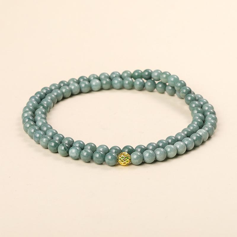 Aurlin Calm & Clarity Bracelet – Aquamarine, Gray Moonstone, White Phantom Quartz & Clear Quartz
