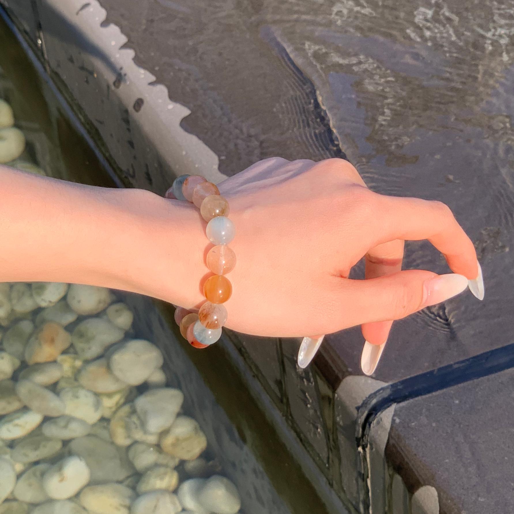 Aurlin Mixed Color Fiber Quartz Bracelet – Joy, Vitality & Creativity
