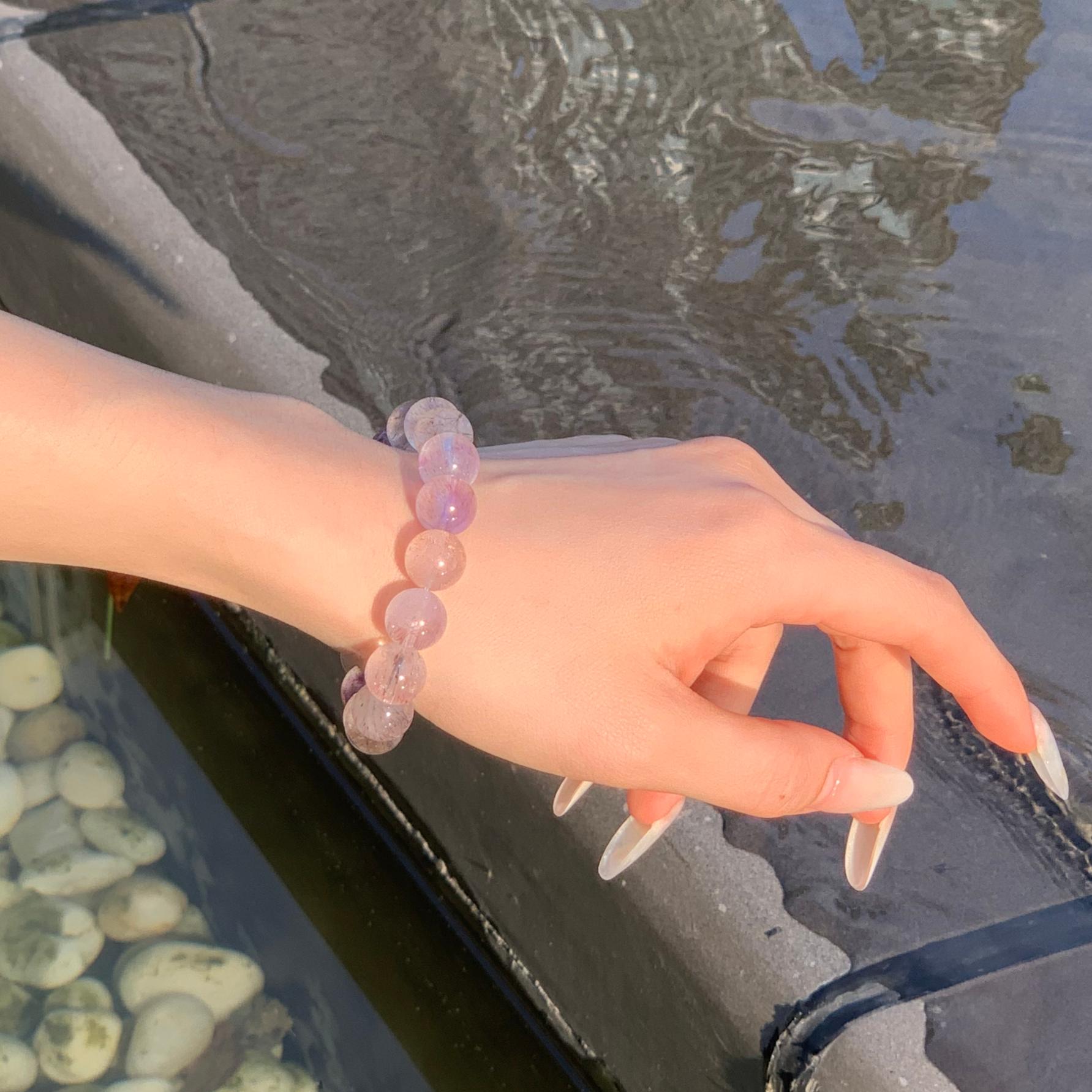 Aurlin Purple Super Seven Bracelet – Intuition, Psychic Ability & Spiritual Mastery