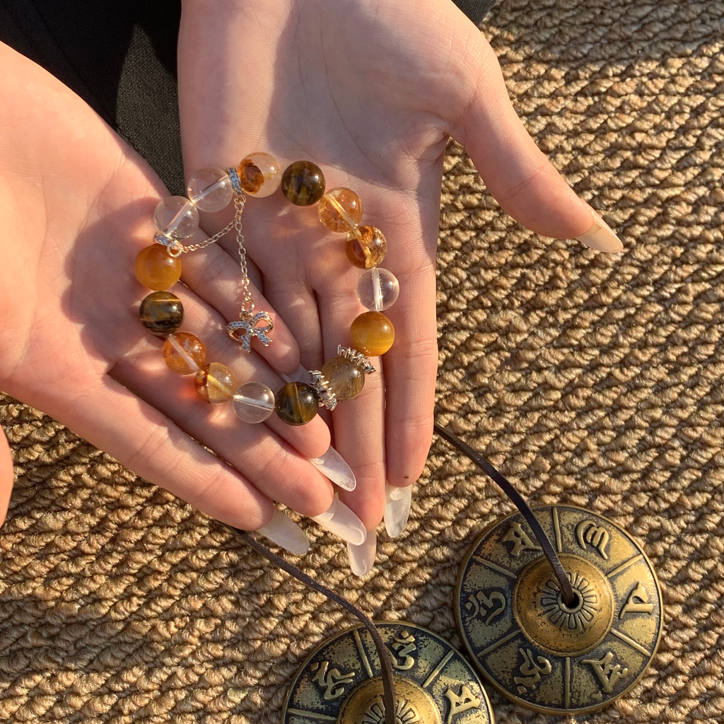 Aurlin Solar Plexus Chakra Energy Crystal Bracelet – Confidence · Power · Personal Will