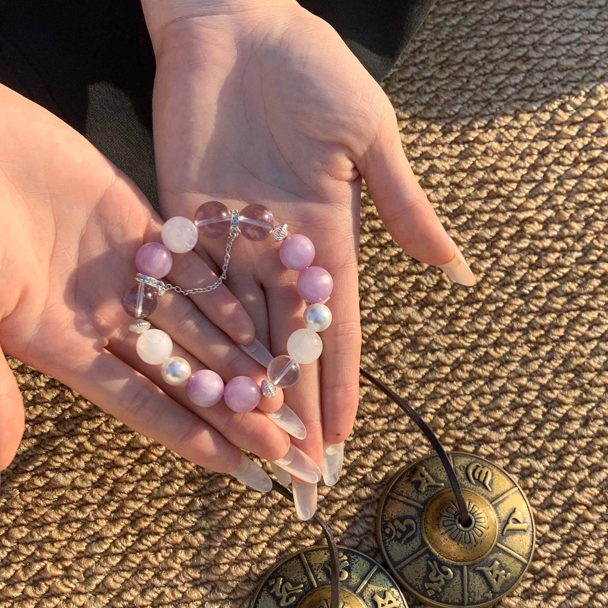 Aurlin Crown Chakra Energy Crystal Bracelet – Spiritual Awakening · Cosmic Connection · Inner Peace