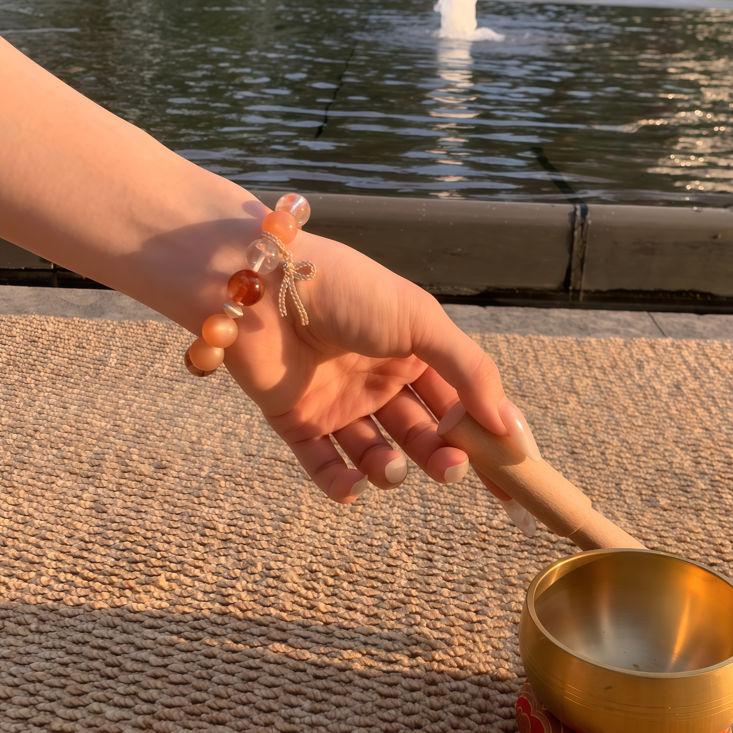 Aurlin Sacral Chakra Energy Crystal Bracelet – Emotional Healing · Creativity · Life Passion