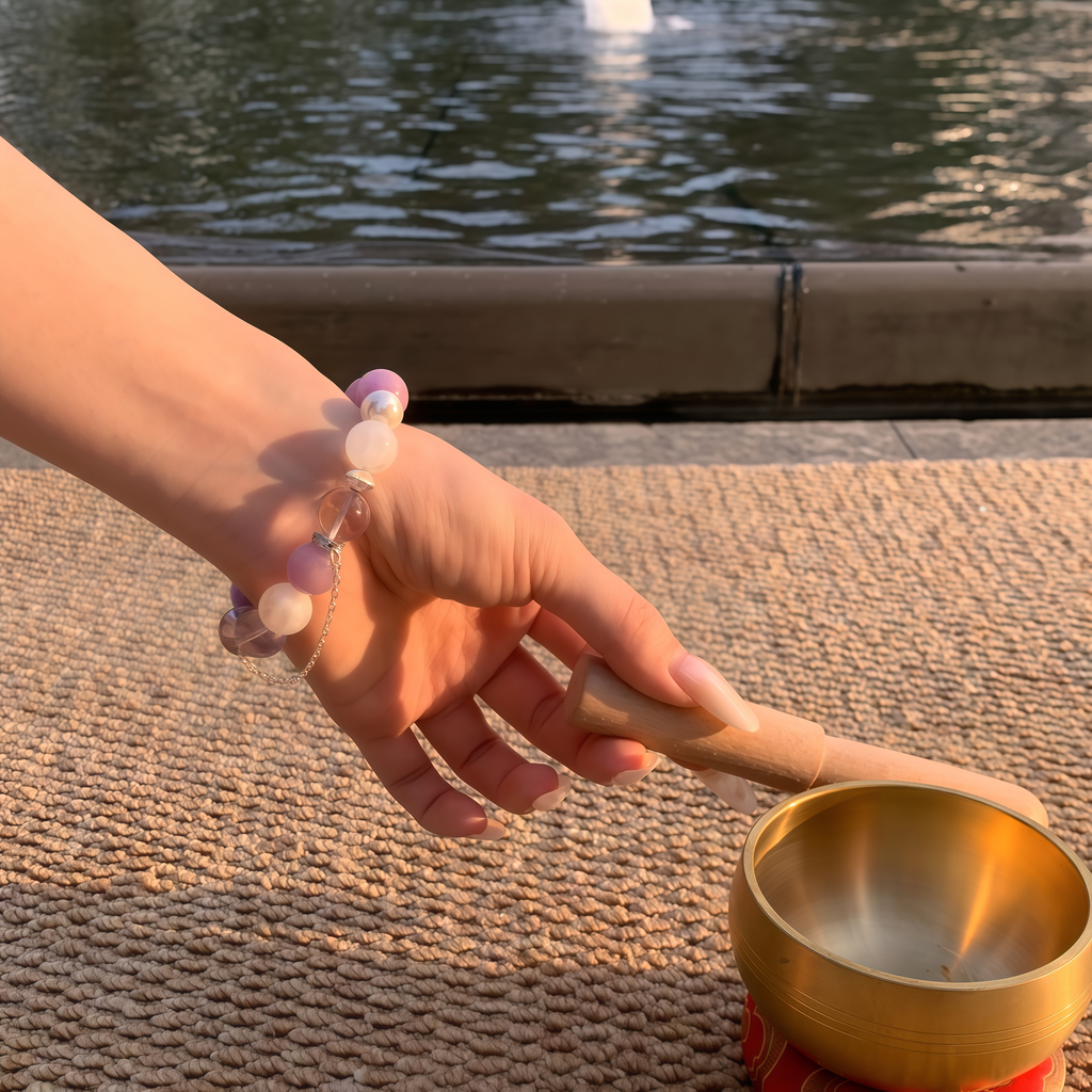 Aurlin Crown Chakra Energy Crystal Bracelet – Spiritual Awakening · Cosmic Connection · Inner Peace