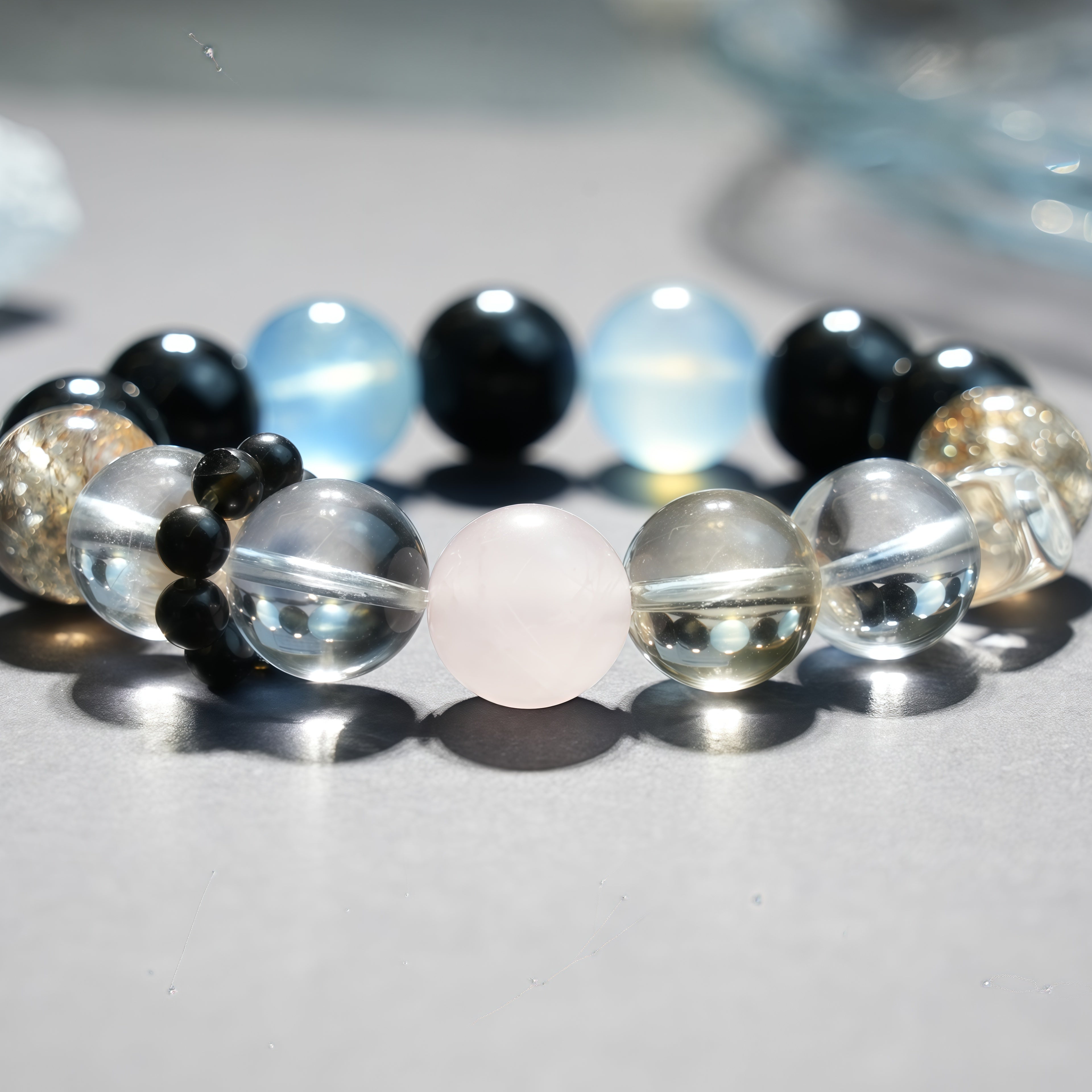 Aurlin Gemini Natural Energy Crystal Bracelet – Clarity & Communication