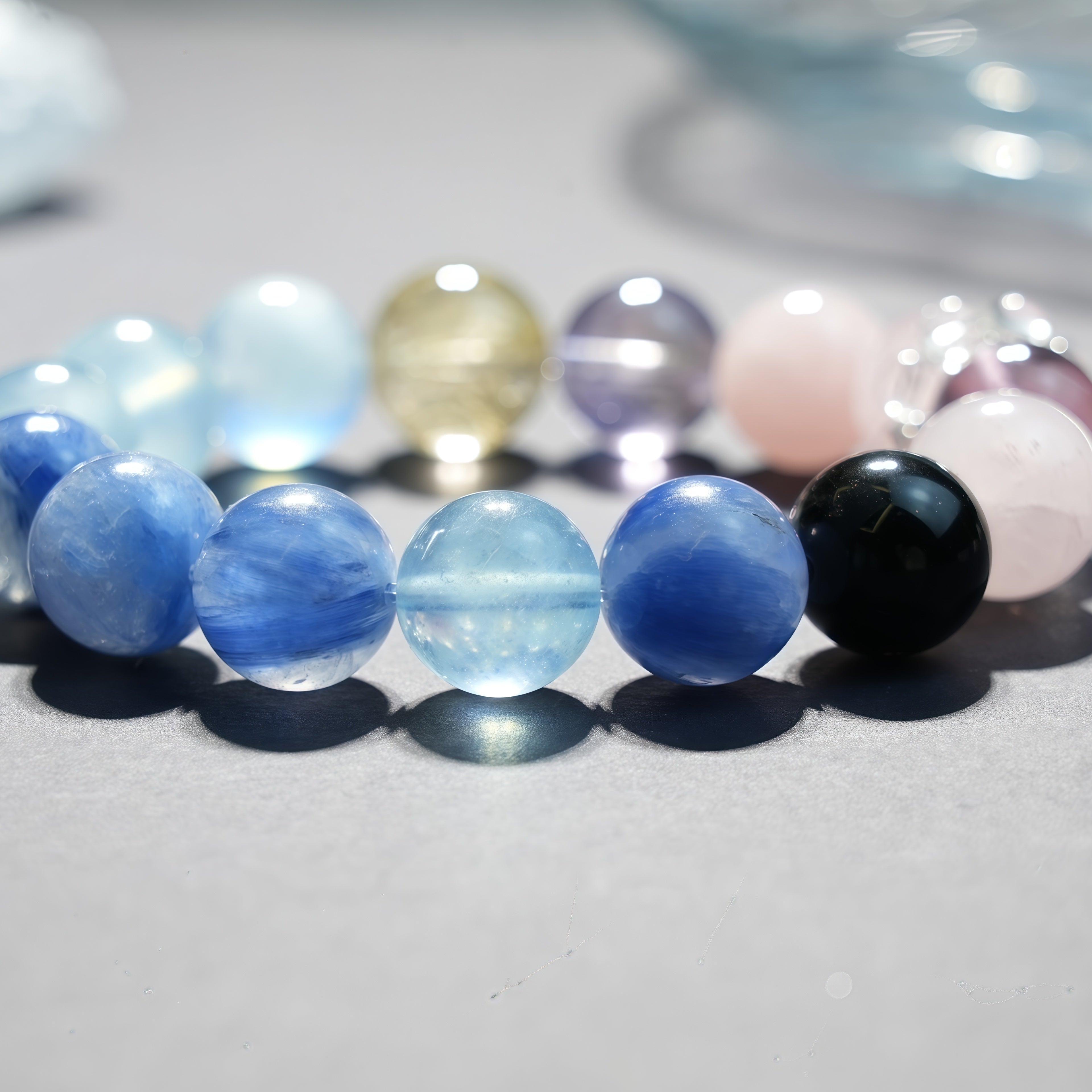Aurlin Aquarius Natural Energy Crystal Bracelet – Innovation & Humanitarian Vibes
