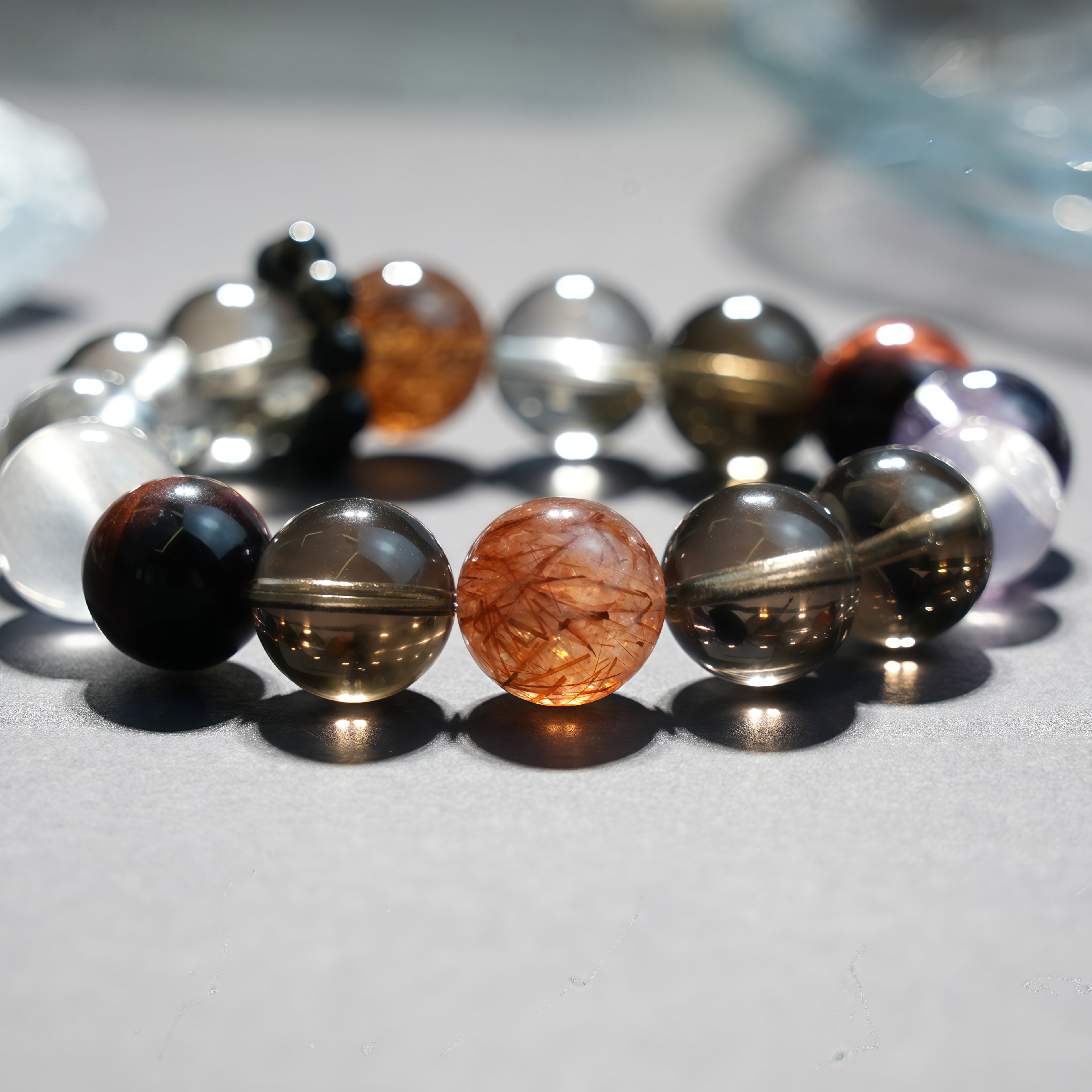 Aurlin Capricorn Natural Energy Crystal Bracelet – Ambition & Grounded Success