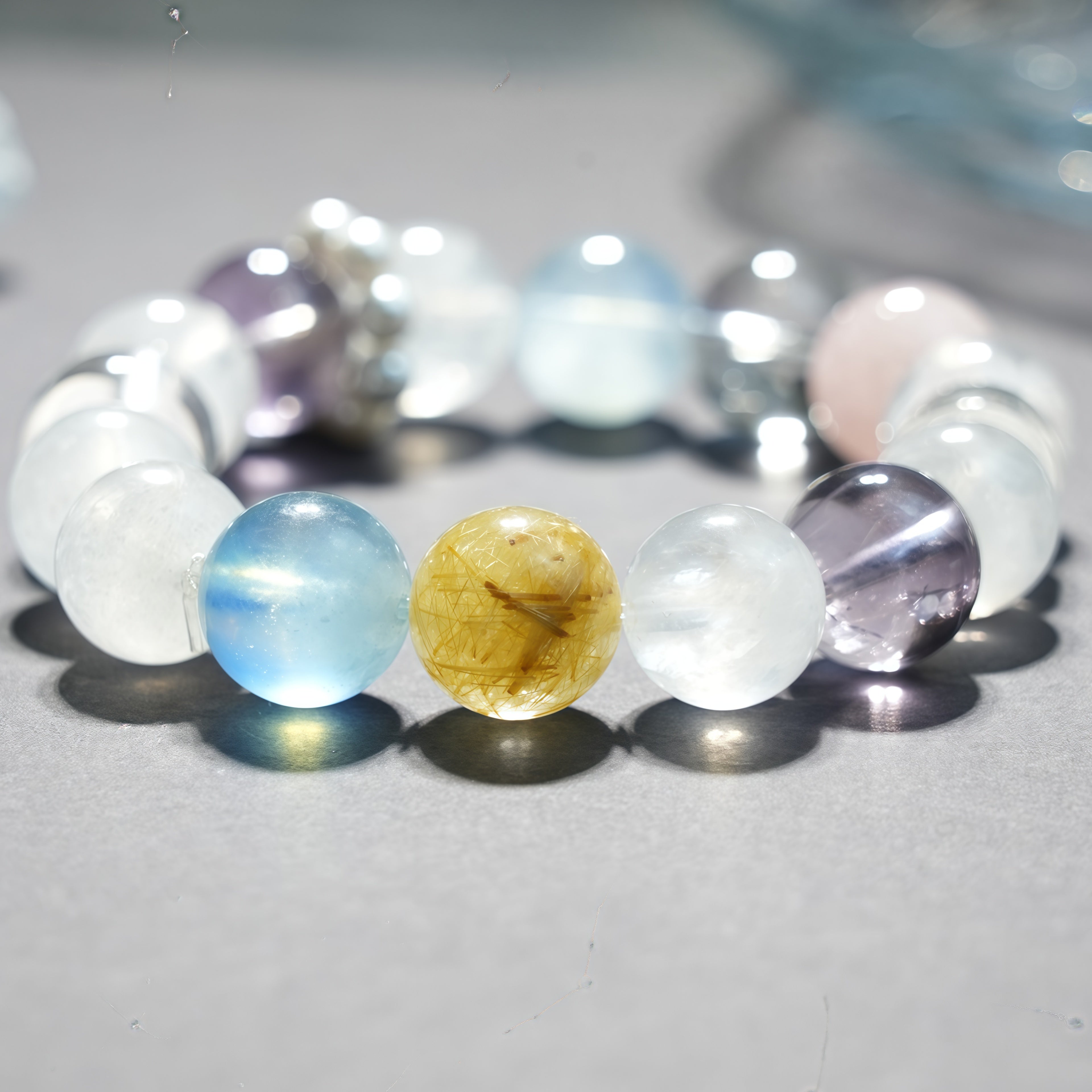 Aurlin Virgo Natural Energy Crystal Bracelet – Grounding & Practical Wisdom