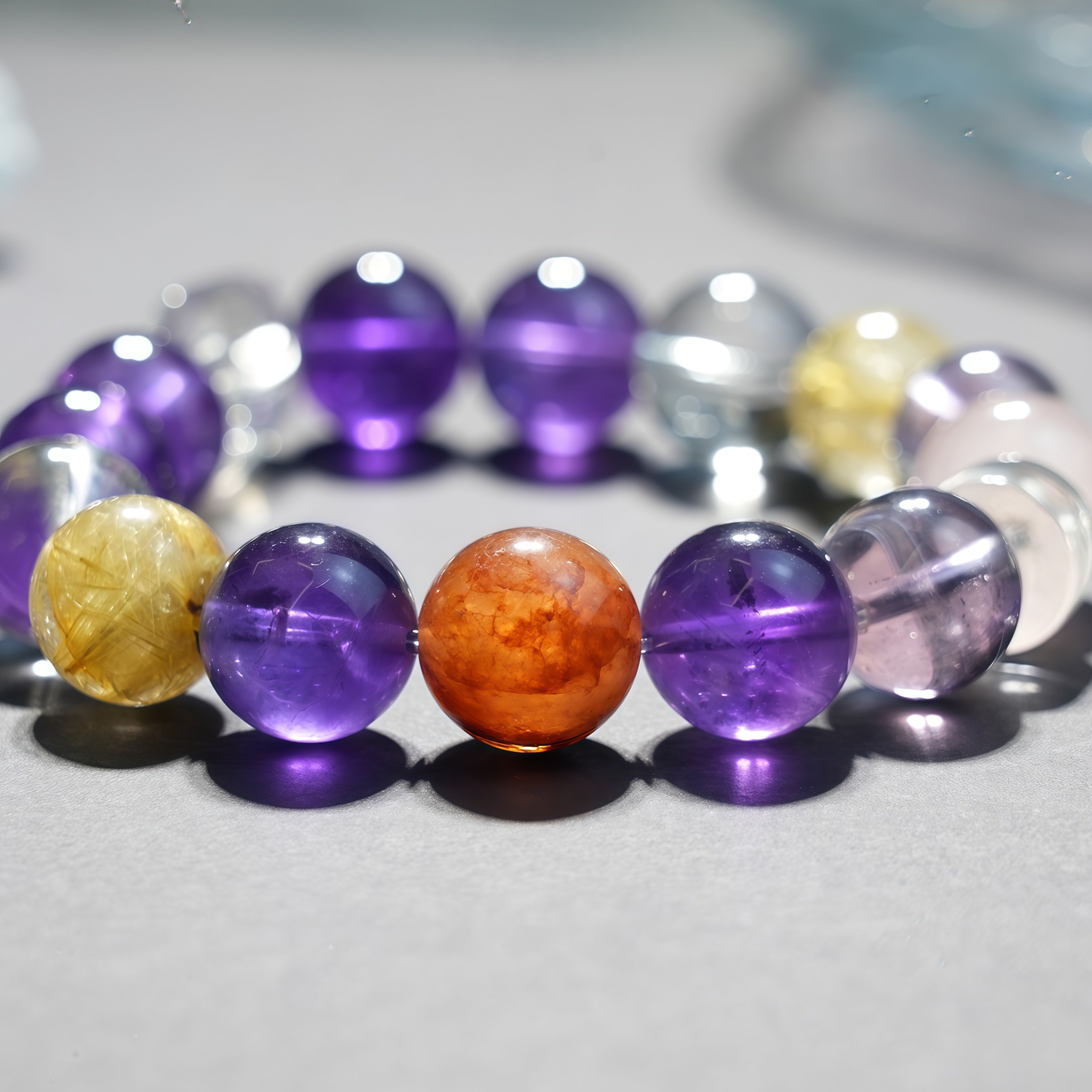 Aurlin Sagittarius Natural Energy Crystal Bracelet – Adventure & Optimism