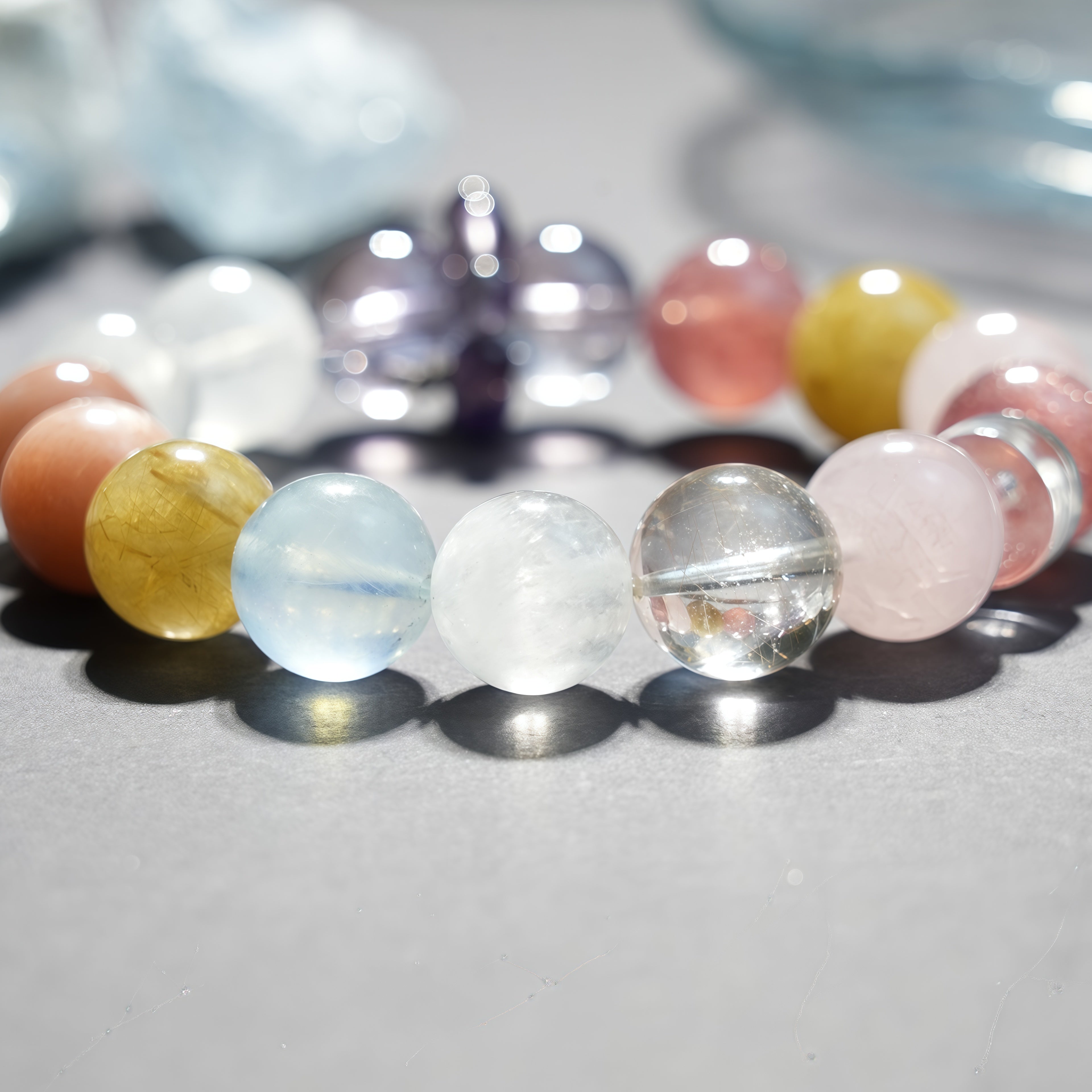 Aurlin Cancer Natural Energy Crystal Bracelet – Emotional Healing & Intuition