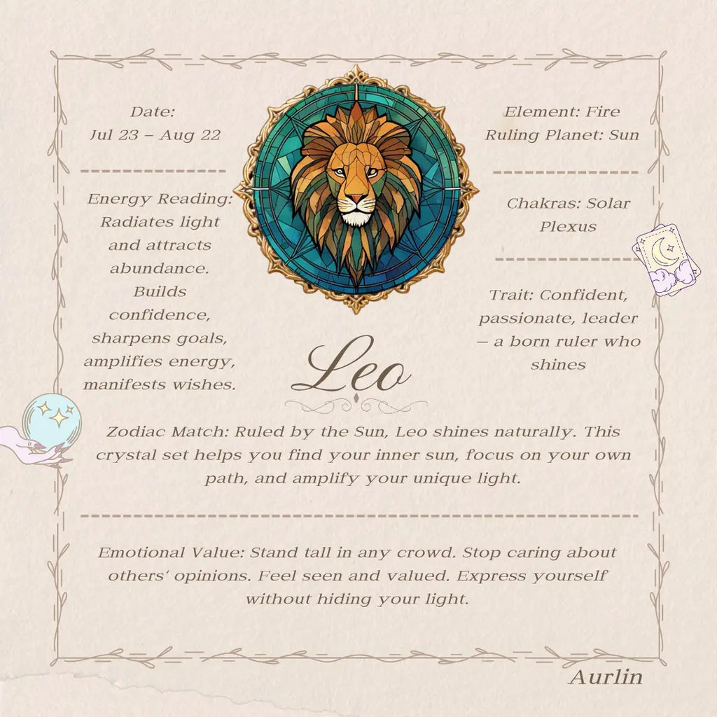 Aurlin Leo Natural Energy Crystal Bracelet – Confidence & Leadership