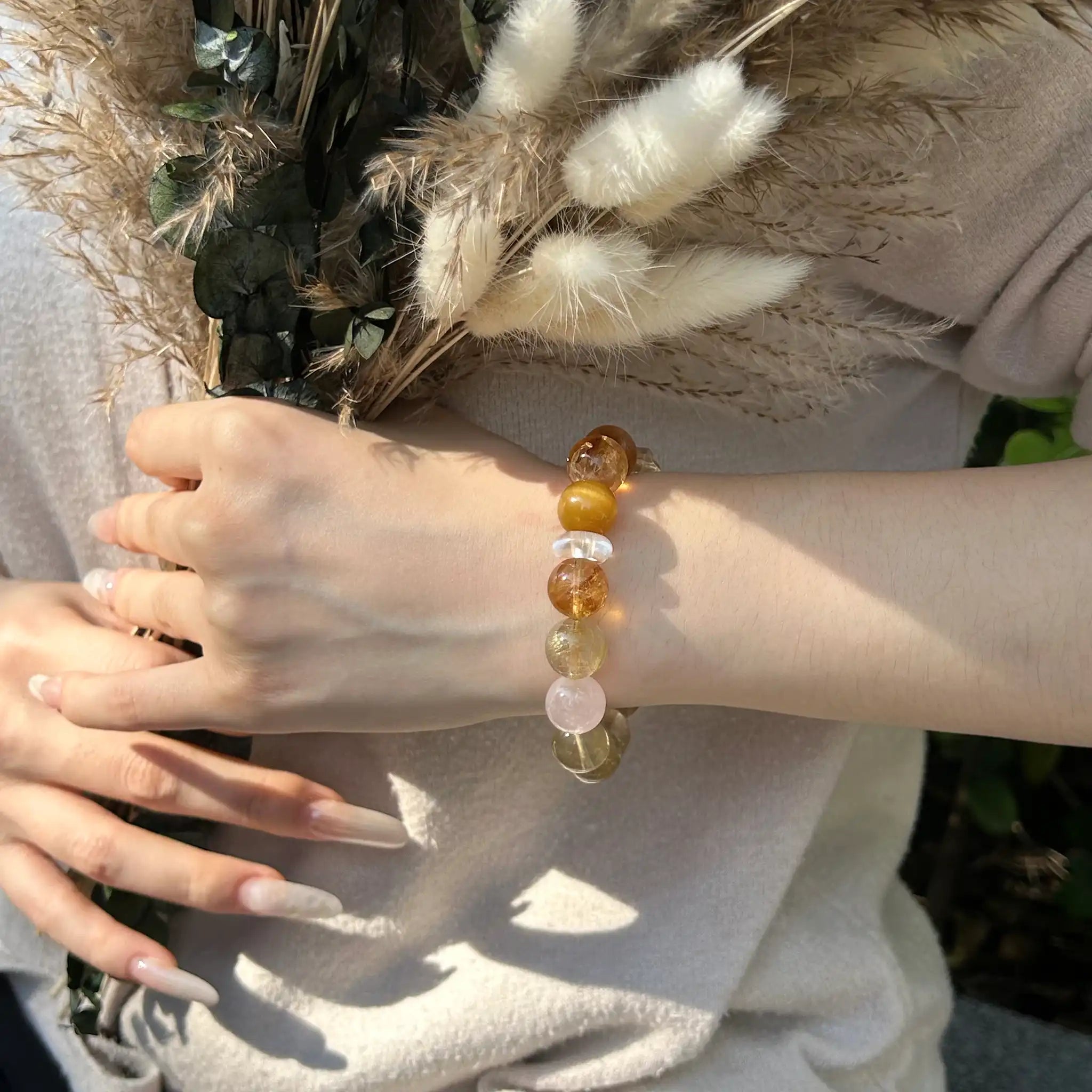 Aurlin Taurus Natural Energy Crystal Bracelet – Stability & Abundance