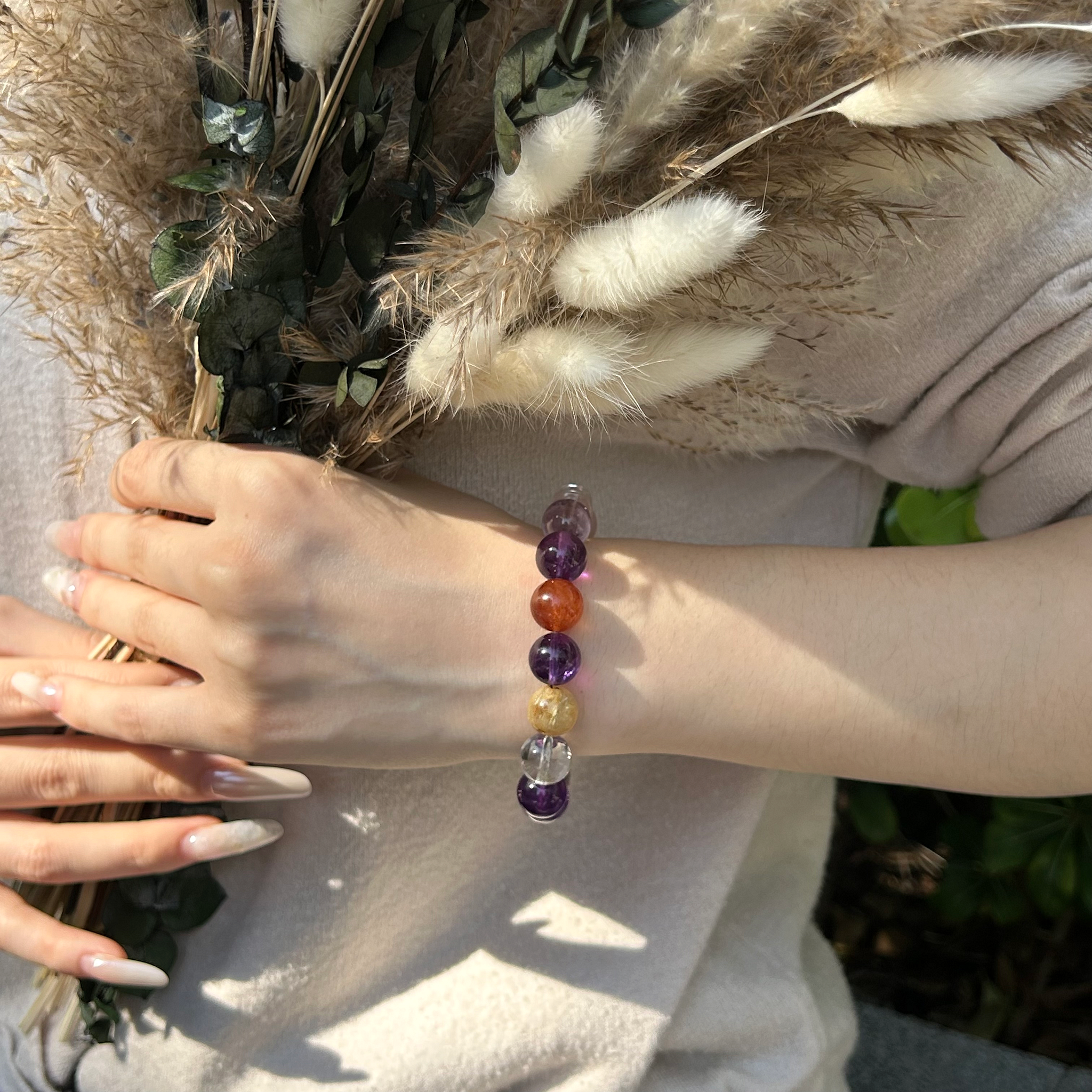 Aurlin Sagittarius Natural Energy Crystal Bracelet – Adventure & Optimism