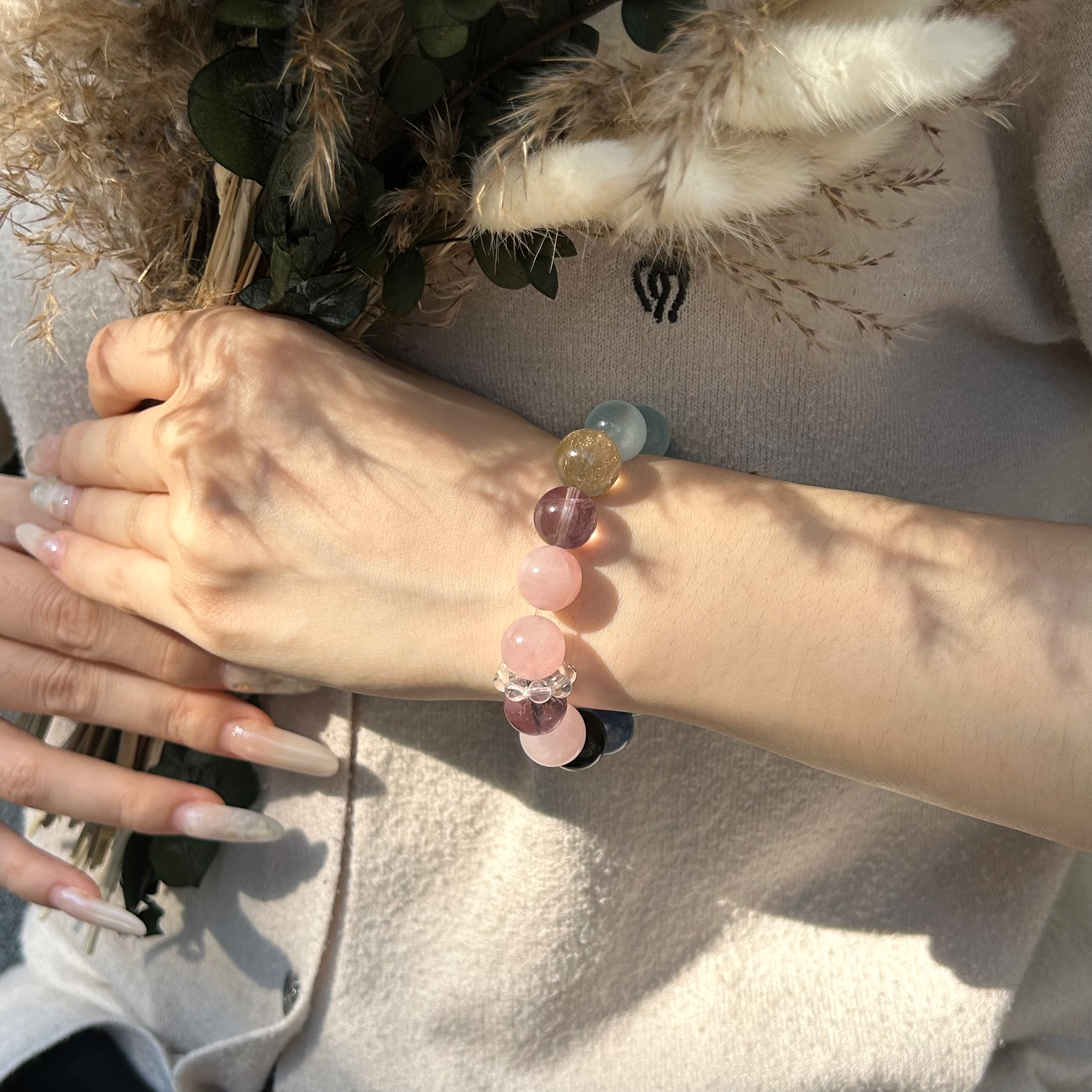 Aurlin Aquarius Natural Energy Crystal Bracelet – Innovation & Humanitarian Vibes