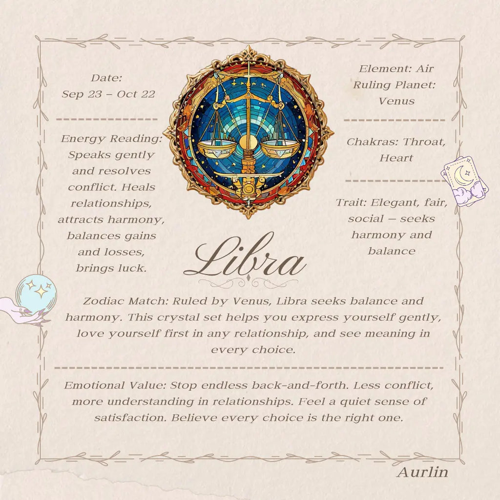 Aurlin Libra Natural Energy Crystal Bracelet – Balance & Harmonious Relationships