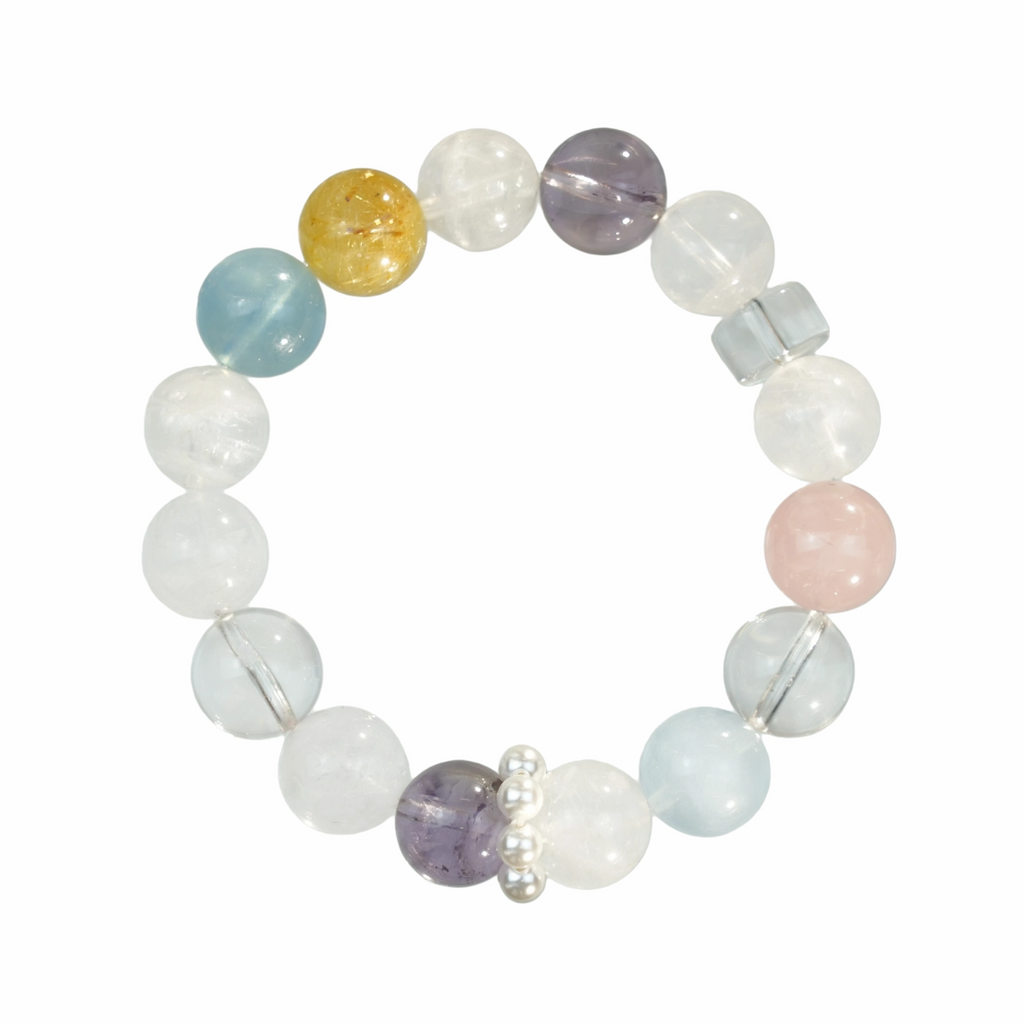 Aurlin Pisces Natural Energy Crystal Bracelet – Intuition & Spiritual Connection – Customizable