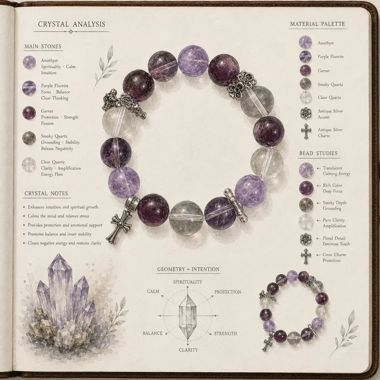 Aurlin Wisdom & Creativity Crystal Bracelet