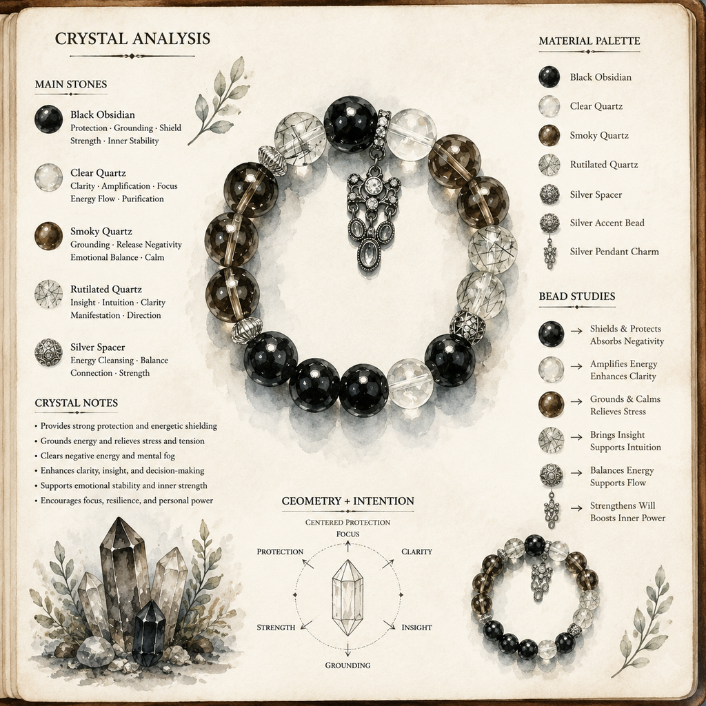 Aurlin Root Chakra Energy Crystal Bracelet – Stability · Security · Grounding