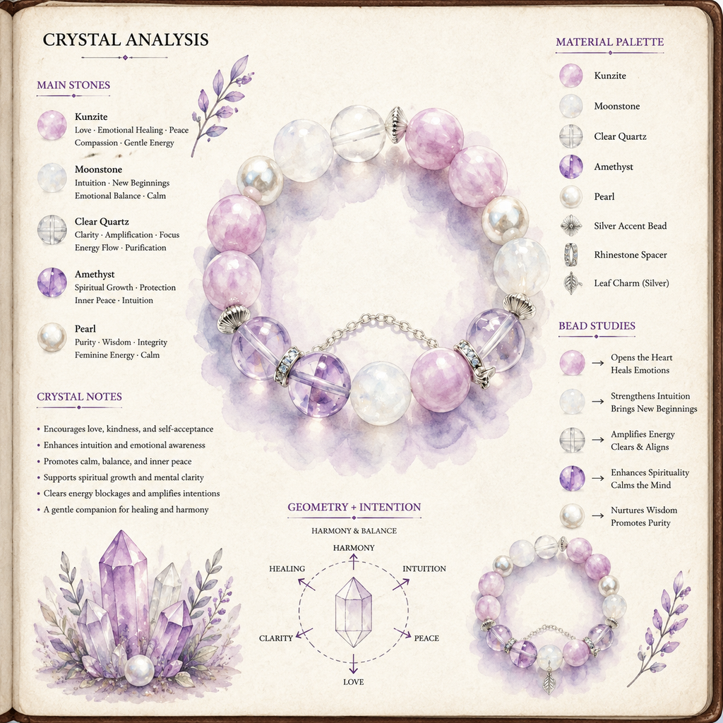 Aurlin Crown Chakra Energy Crystal Bracelet – Spiritual Awakening · Cosmic Connection · Inner Peace
