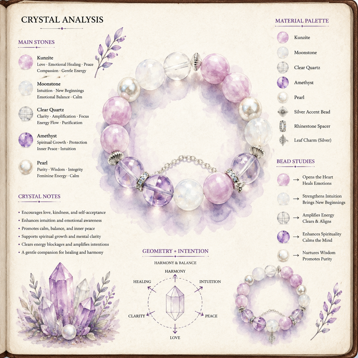 Aurlin Crown Chakra Energy Crystal Bracelet – Spiritual Awakening · Cosmic Connection · Inner Peace