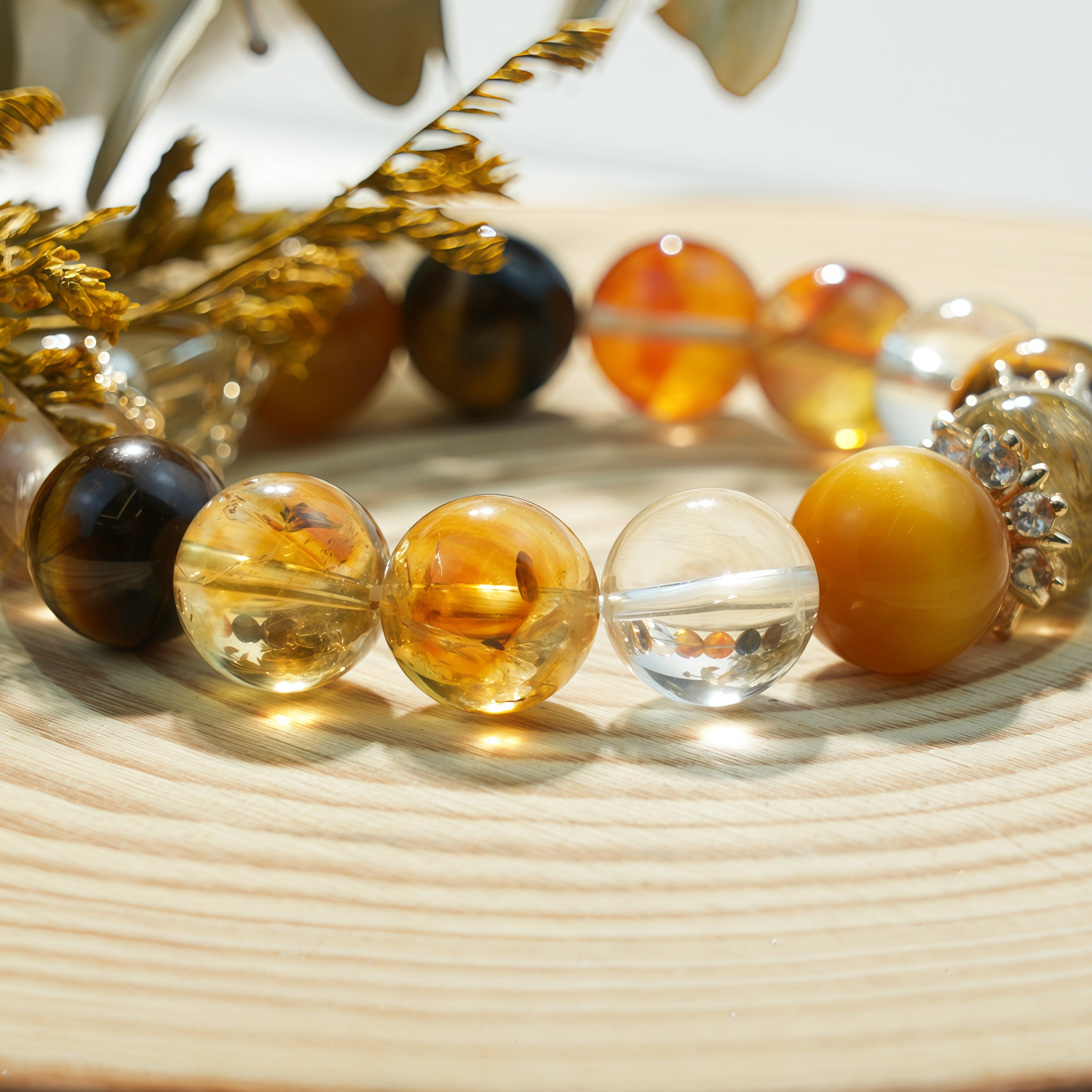 Aurlin Solar Plexus Chakra Energy Crystal Bracelet – Confidence · Power · Personal Will