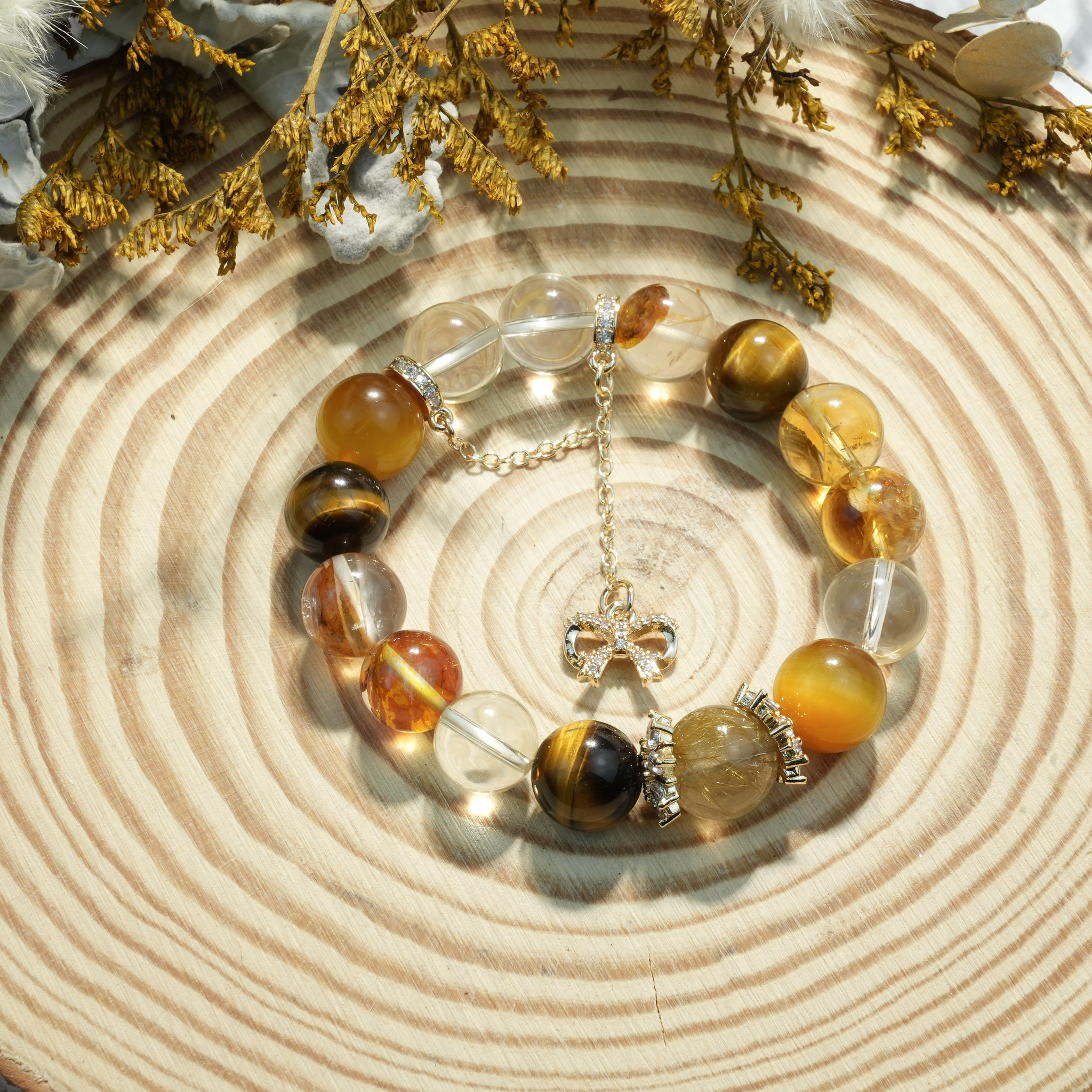Aurlin Solar Plexus Chakra Energy Crystal Bracelet – Confidence · Power · Personal Will