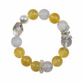 Aurlin Aurlin Abundance & Confidence Bracelet – Yellow Fluorite & Clear Quartz