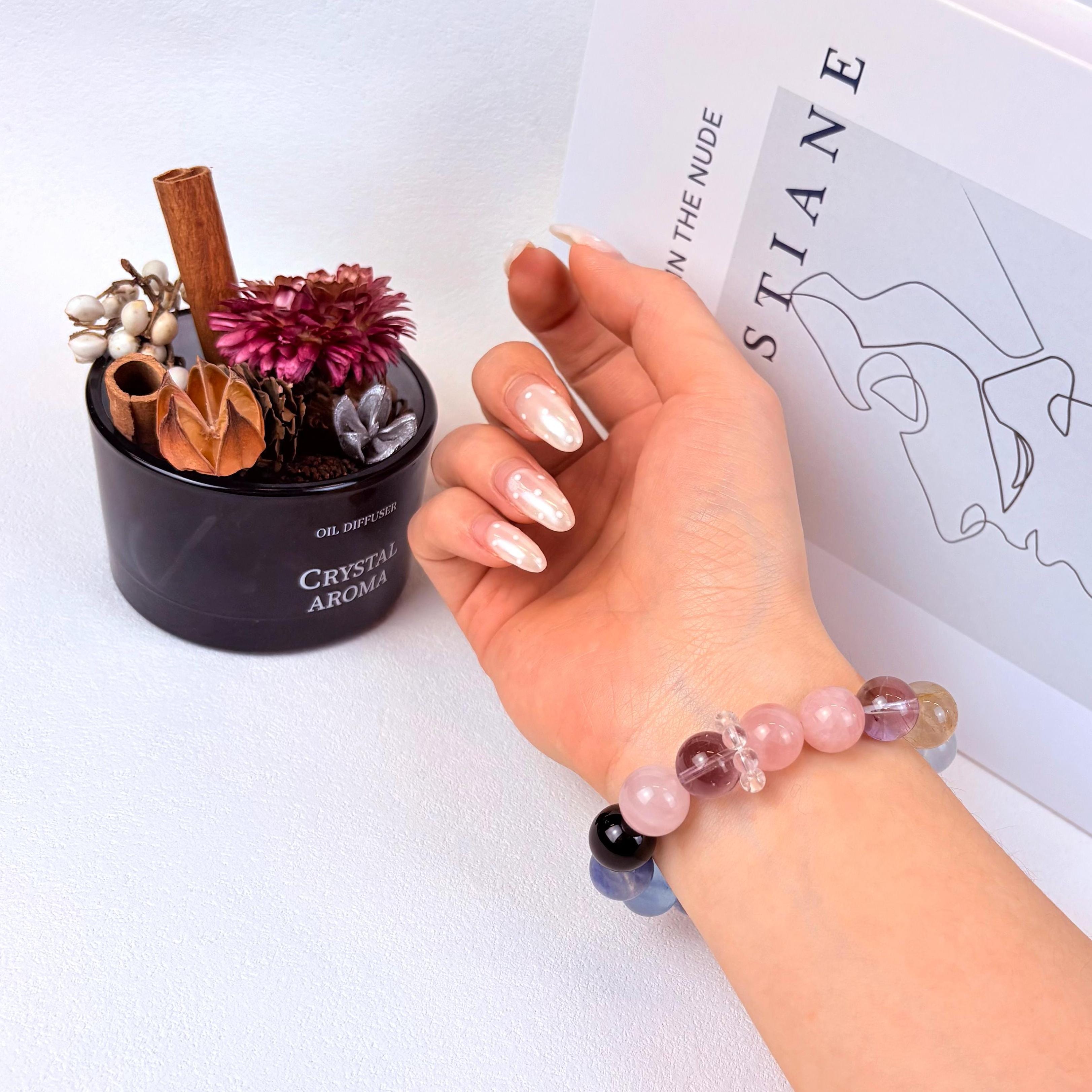 Aurlin Aurlin Aquarius Natural Energy Crystal Bracelet – Innovation & Humanitarian Vibes