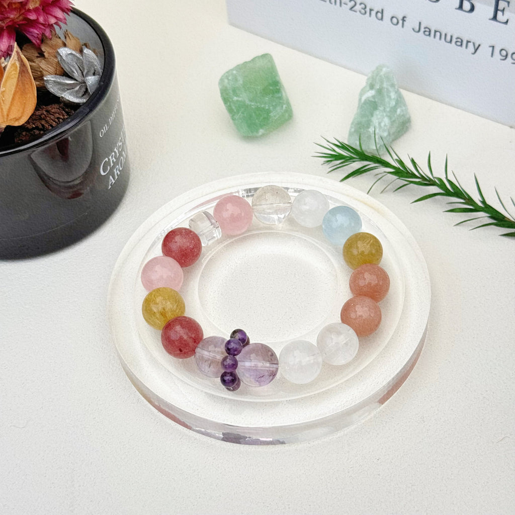 Aurlin Aurlin Cancer Natural Energy Crystal Bracelet – Emotional Healing & Intuition