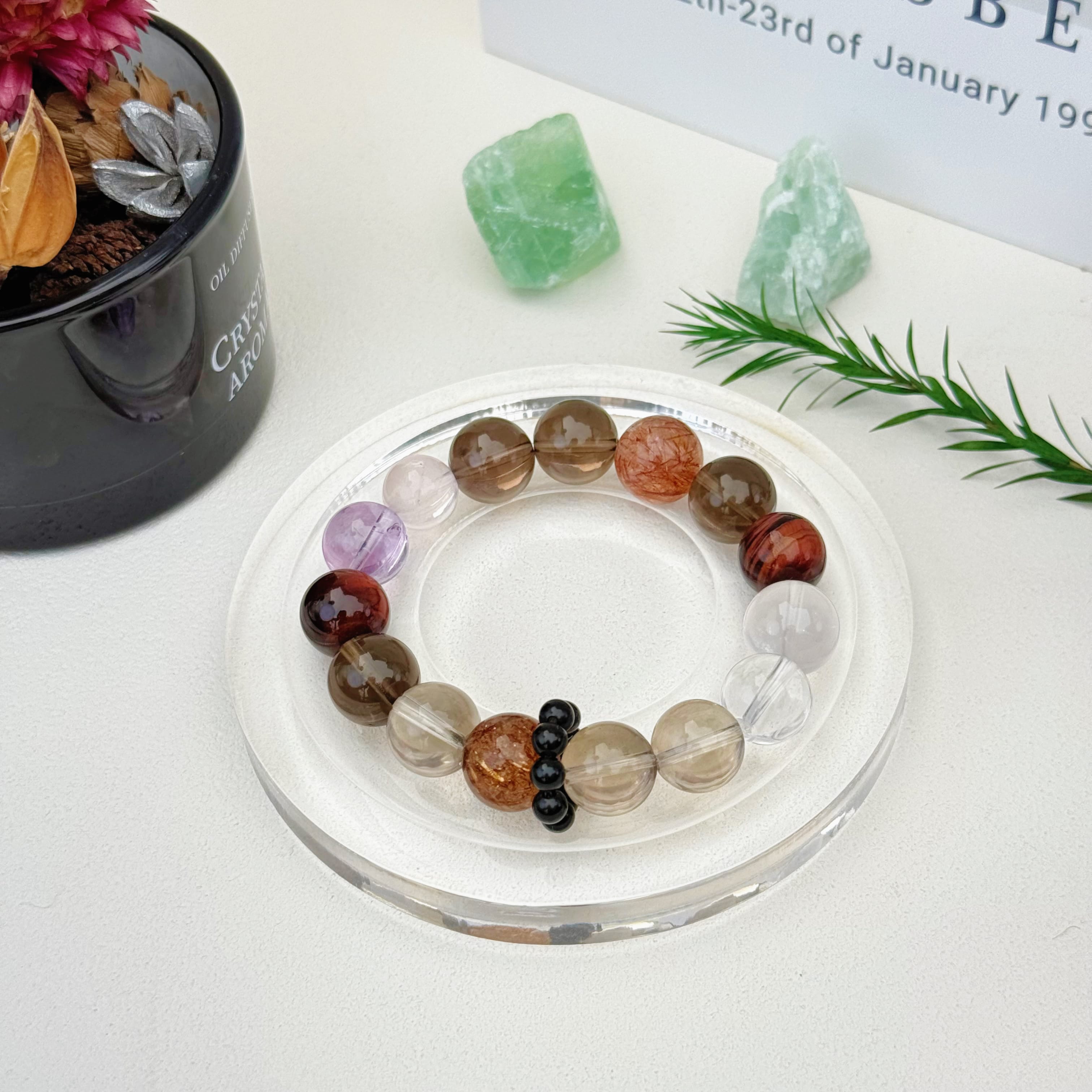 Aurlin Aurlin Capricorn Natural Energy Crystal Bracelet – Ambition & Grounded Success