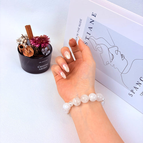Aurlin Aurlin Clarity & Protection Bracelet – White Phantom Quartz