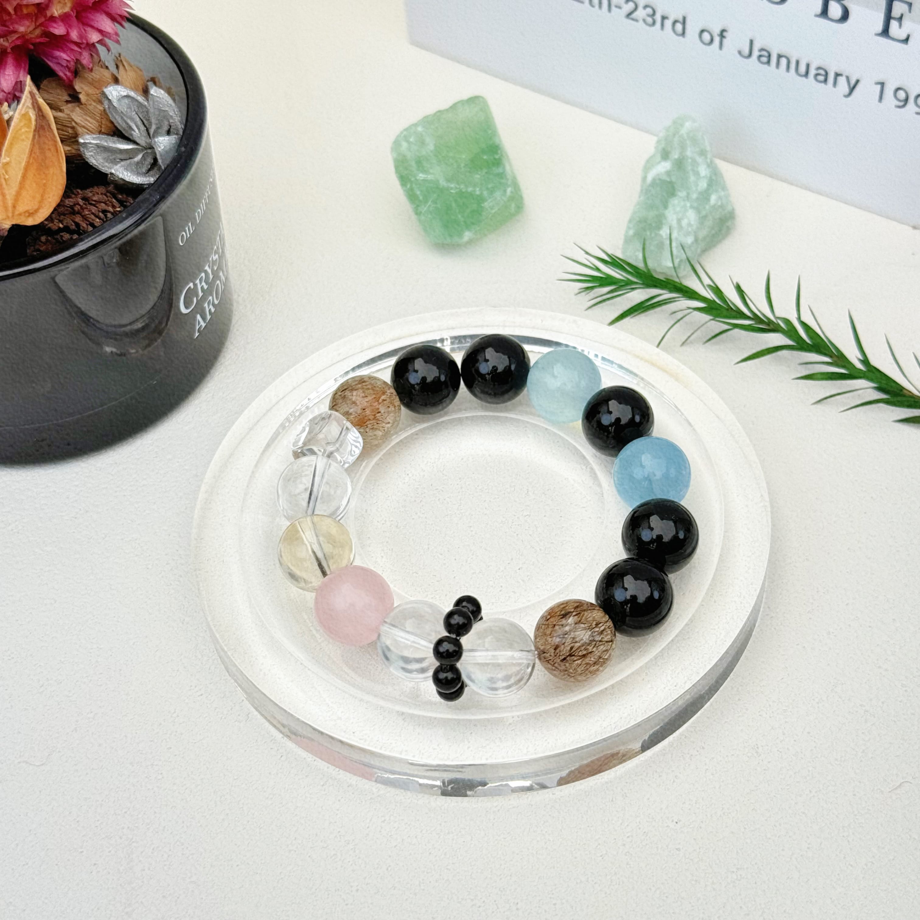 Aurlin Aurlin Gemini Natural Energy Crystal Bracelet – Clarity & Communication