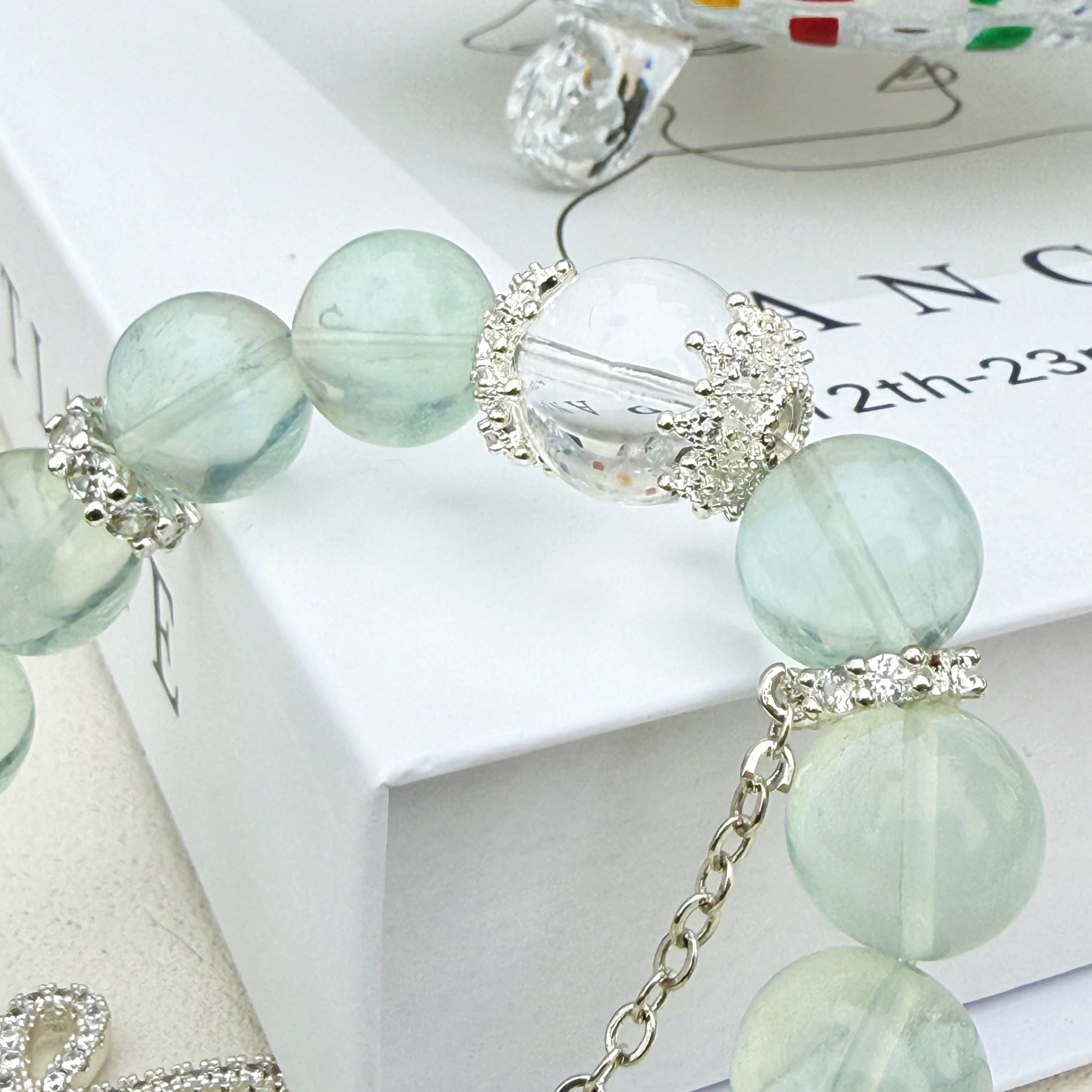 Aurlin Aurlin Growth & Healing Bracelet – Green Fluorite & Clear Quartz