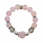 Aurlin Aurlin Love & Self-Care Bracelet – Rose Quartz & Clear Quartz