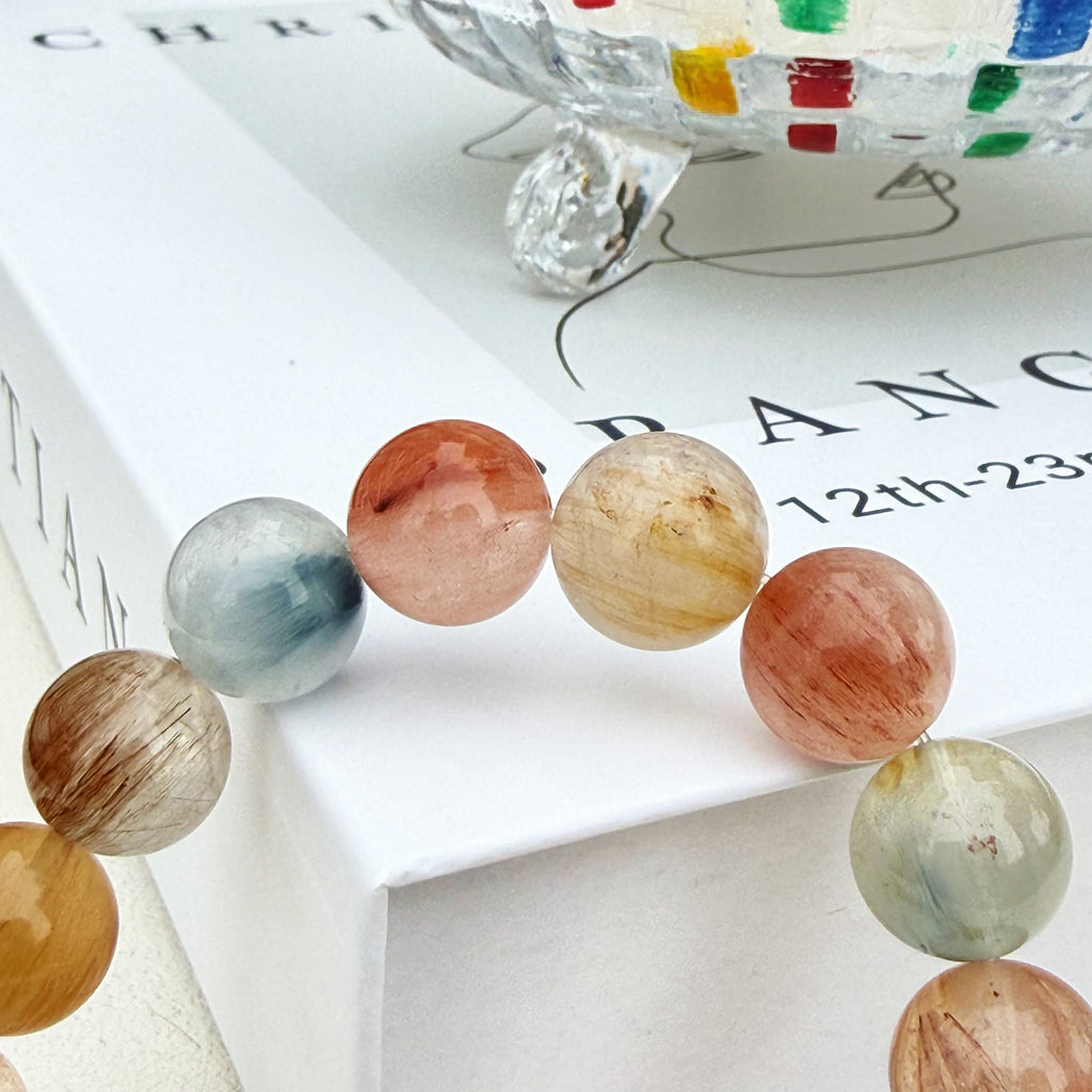 Aurlin Aurlin Mixed Color Fiber Quartz Bracelet – Joy, Vitality & Creativity