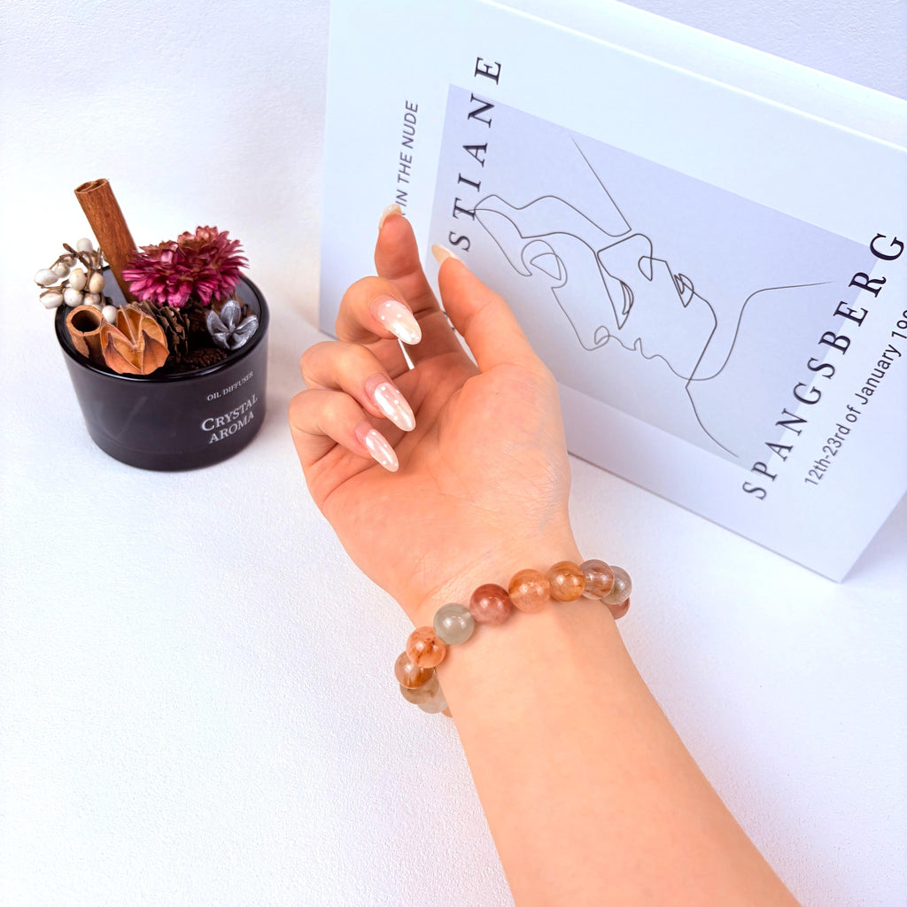 Aurlin Aurlin Mixed Color Fiber Quartz Bracelet – Joy, Vitality & Creativity