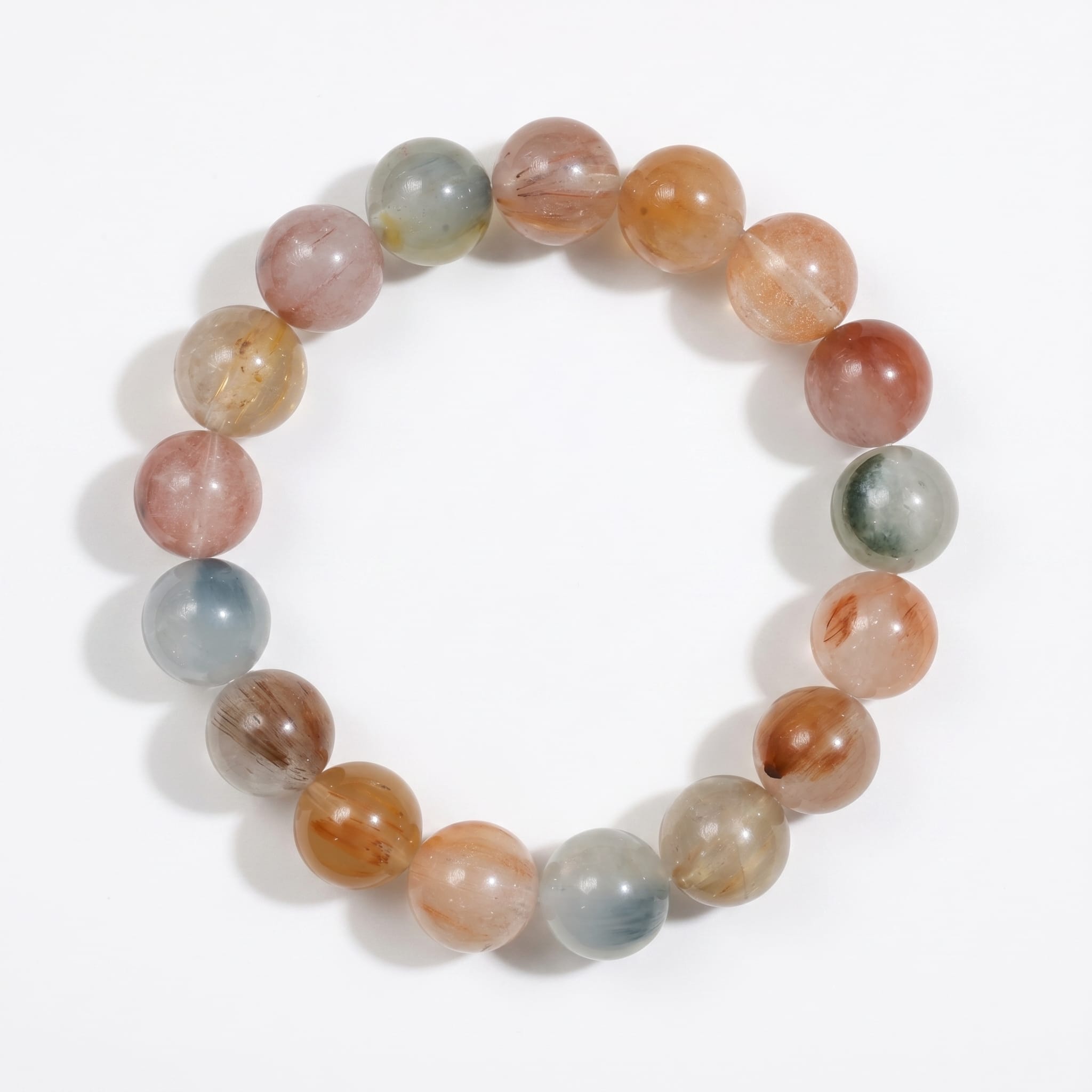Aurlin Aurlin Mixed Color Fiber Quartz Bracelet – Joy, Vitality & Creativity