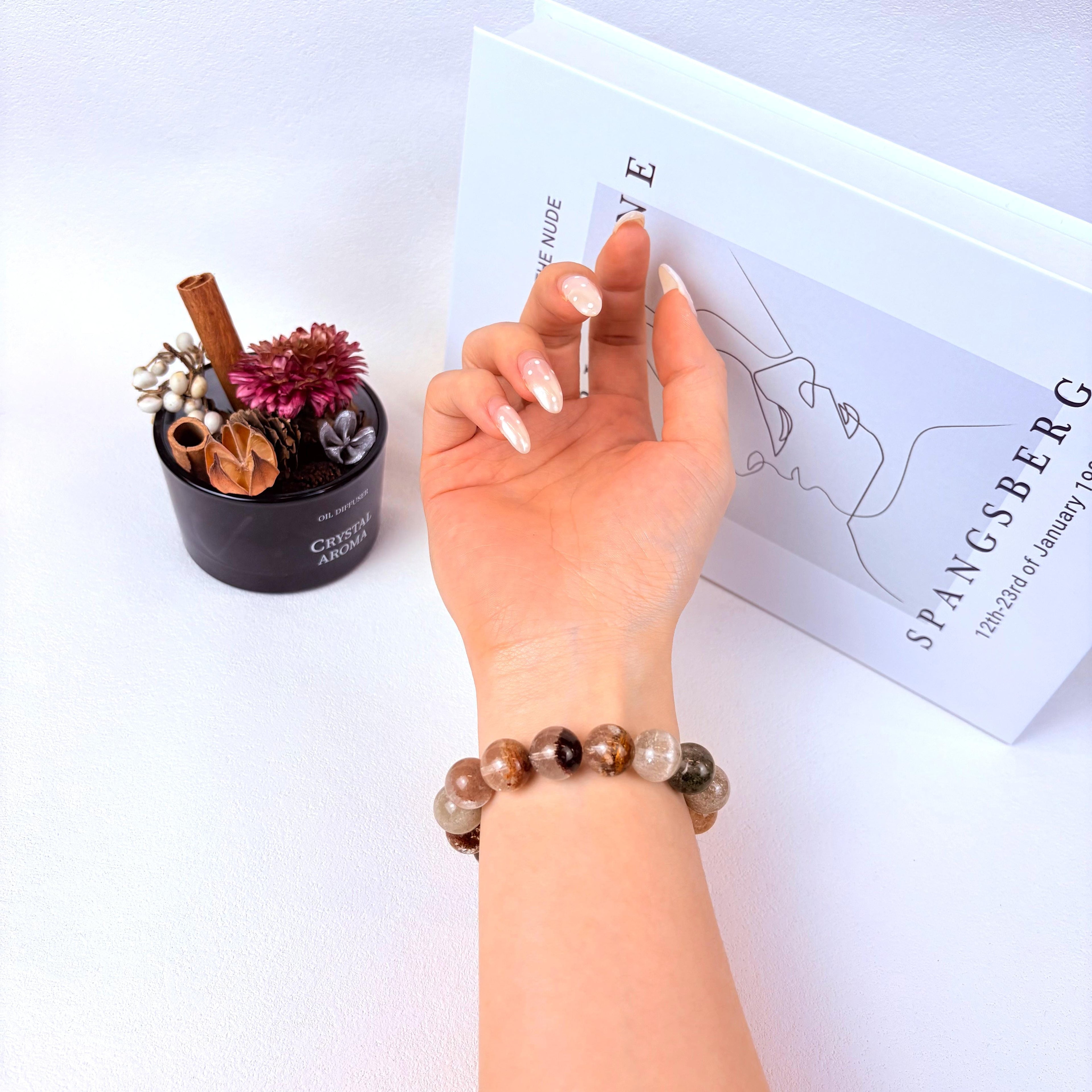 Aurlin Aurlin Mixed Color Phantom Quartz Bracelet – Growth, Abundance & Spiritual Evolution