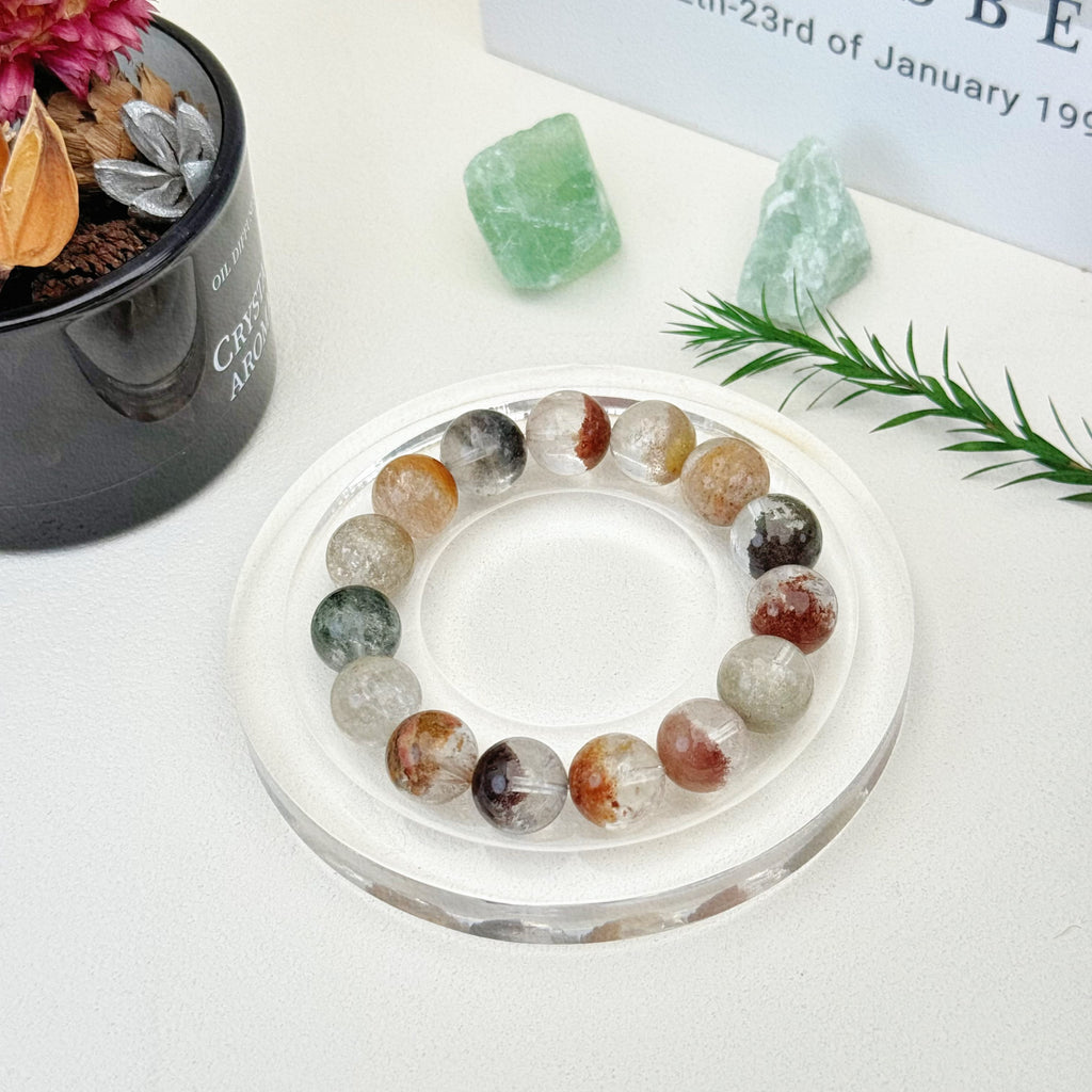 Aurlin Aurlin Mixed Color Phantom Quartz Bracelet – Growth, Abundance & Spiritual Evolution