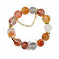 Aurlin Aurlin Passion & Vitality Bracelet – Red Hematoid Quartz, Yellow Hematoid Quartz & White Aset