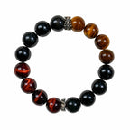 Aurlin Aurlin Protection & Grounding Bracelet – Obsidian, Yellow Tiger‘s Eye & Red Tiger‘s Eye