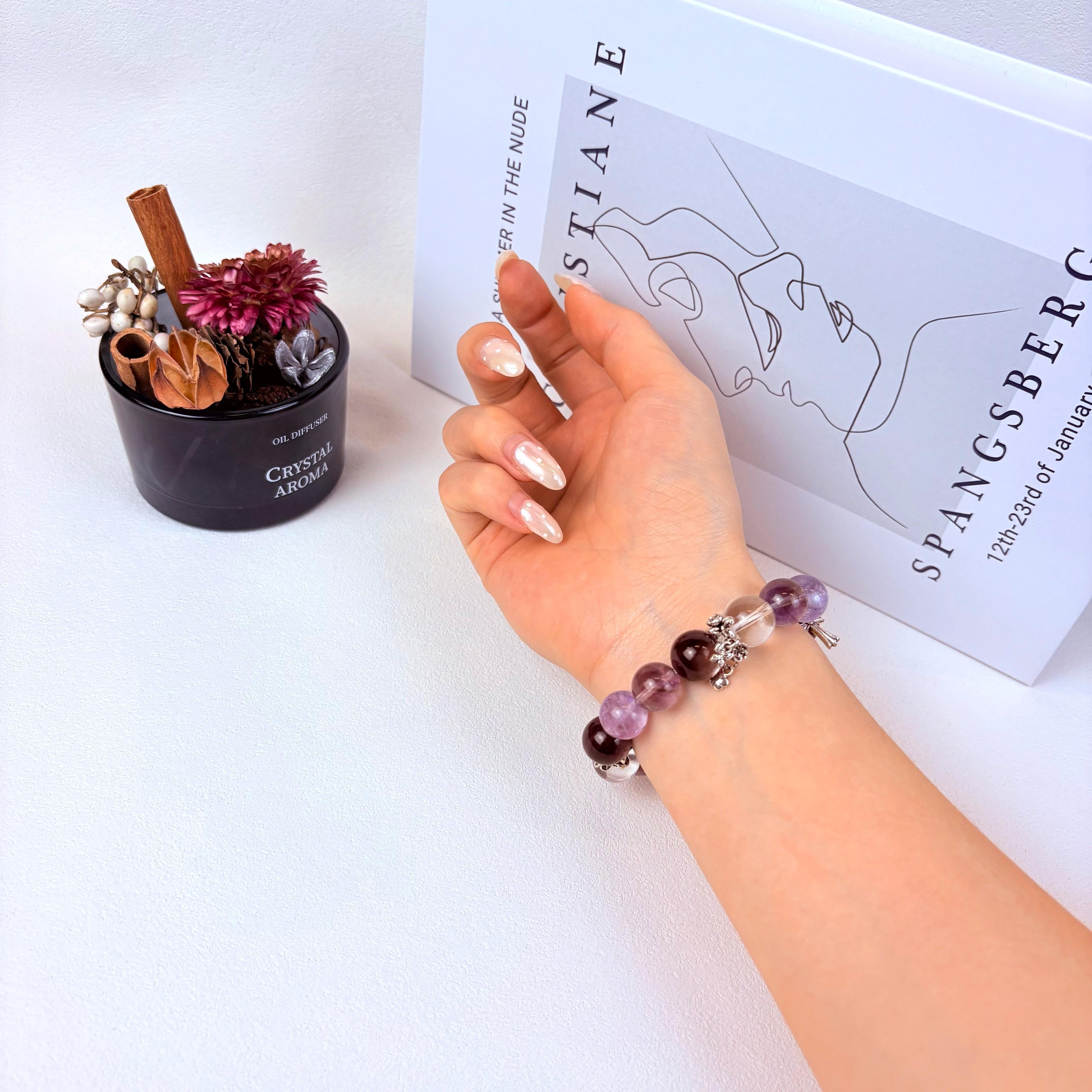 Aurlin Aurlin Spiritual Awakening Bracelet – Lavender Amethyst, Brazilian Amethyst & Lepidolite