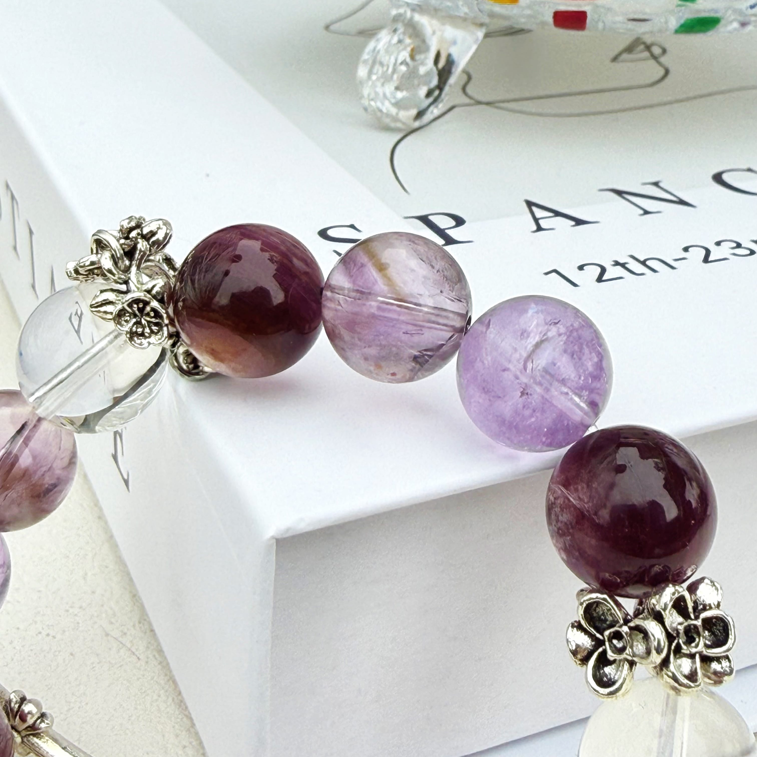 Aurlin Aurlin Spiritual Awakening Bracelet – Lavender Amethyst, Brazilian Amethyst & Lepidolite