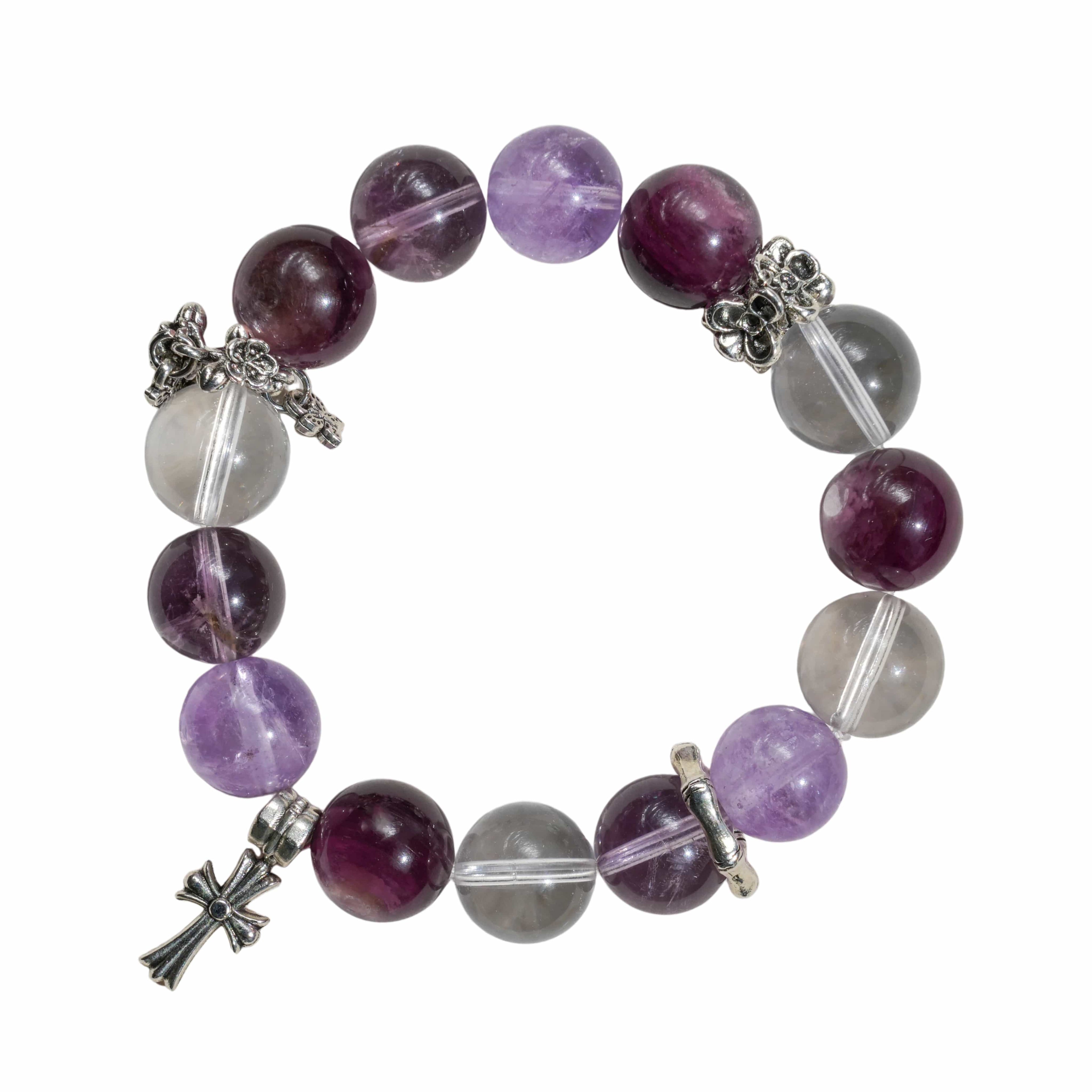 Aurlin Aurlin Spiritual Awakening Bracelet – Lavender Amethyst, Brazilian Amethyst & Lepidolite