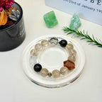 Aurlin Aurlin Stability & Transformation Bracelet – Smoky Quartz, Silver Sheen Obsidian, Gold Rutile & Black Tourmaline