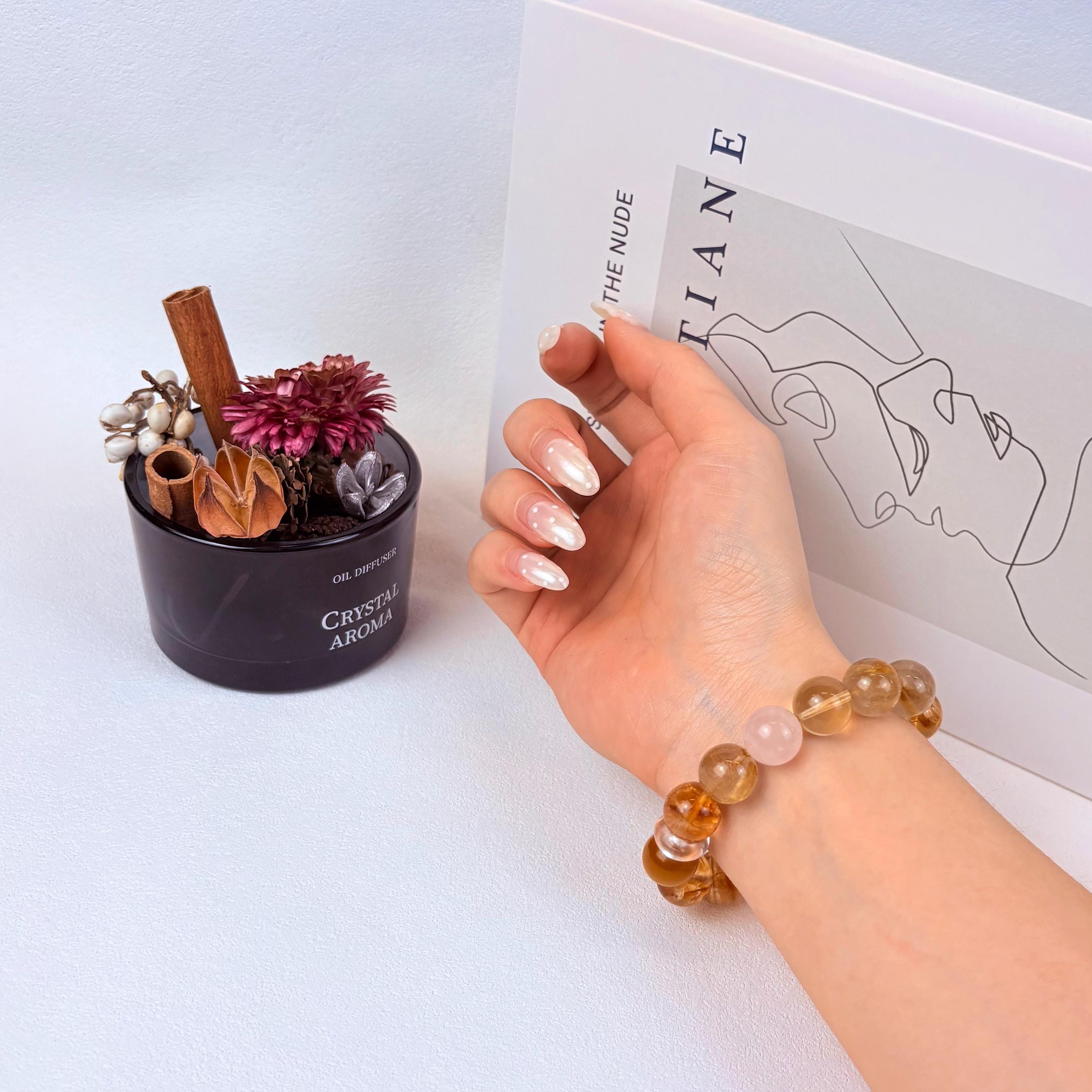 Aurlin Aurlin Taurus Natural Energy Crystal Bracelet – Stability & Abundance