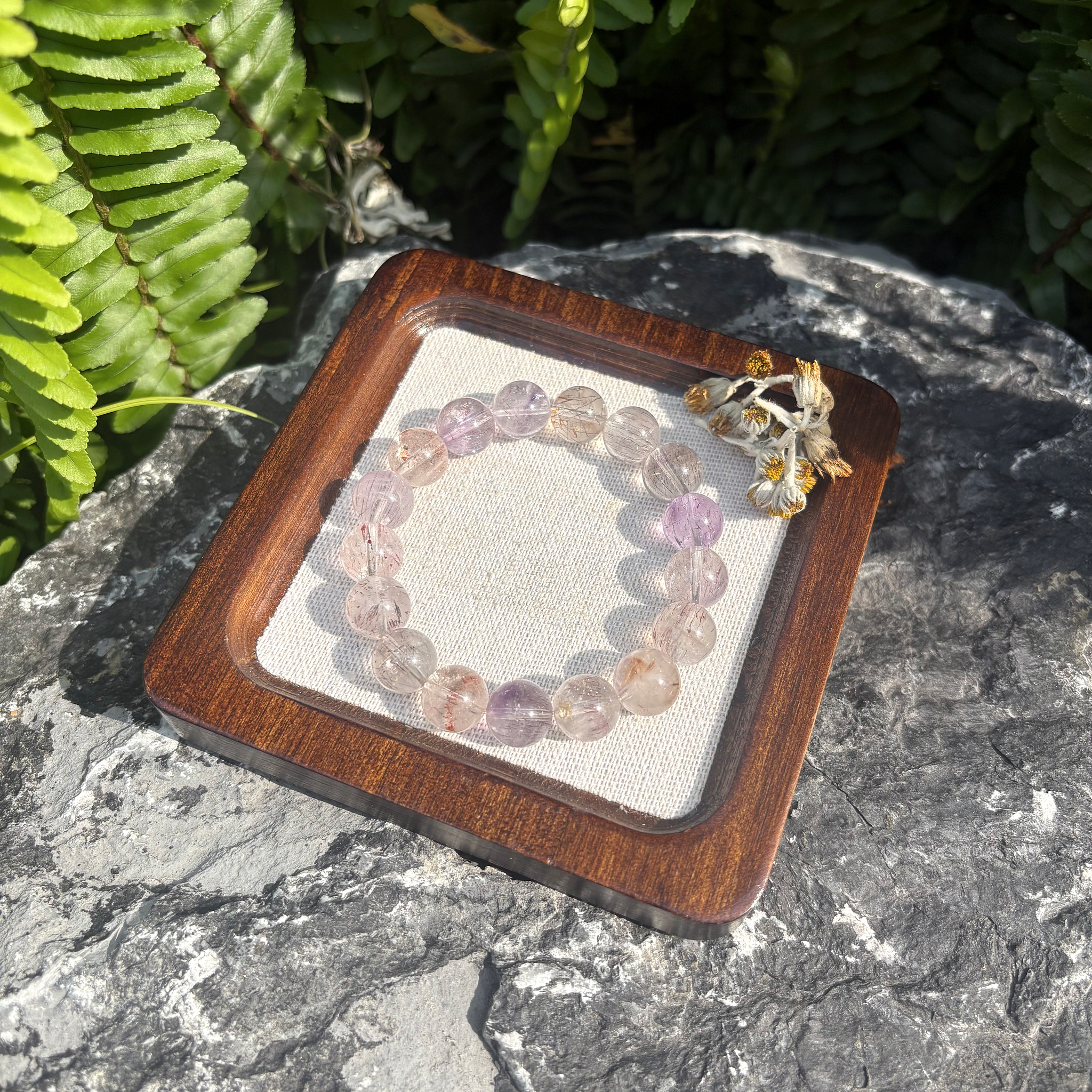 Aurlin Purple Super Seven Bracelet – Intuition, Psychic Ability & Spiritual Mastery