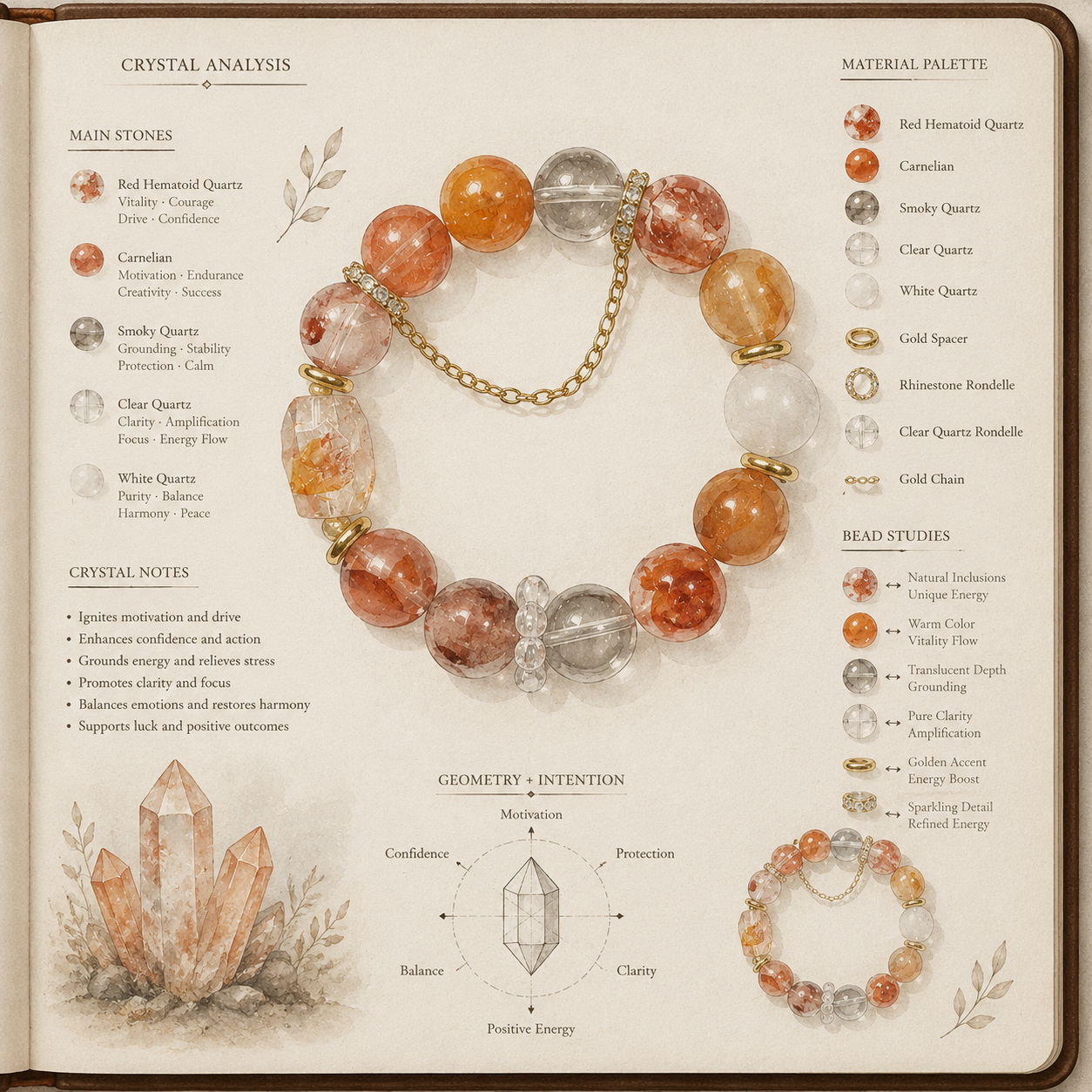 Aurlin Confidence & Personal Power Crystal Bracelet