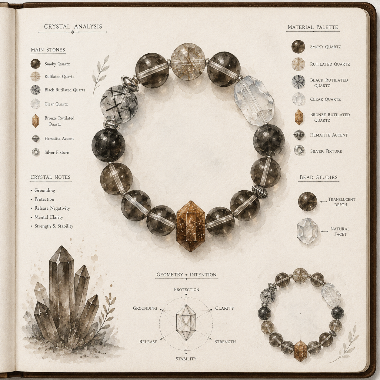 Aurlin Protection & Energy Cleansing Crystal Bracelet