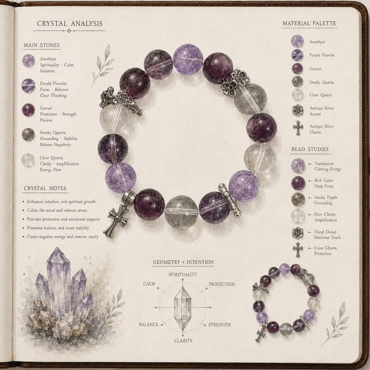 Aurlin Wisdom & Creativity Crystal Bracelet